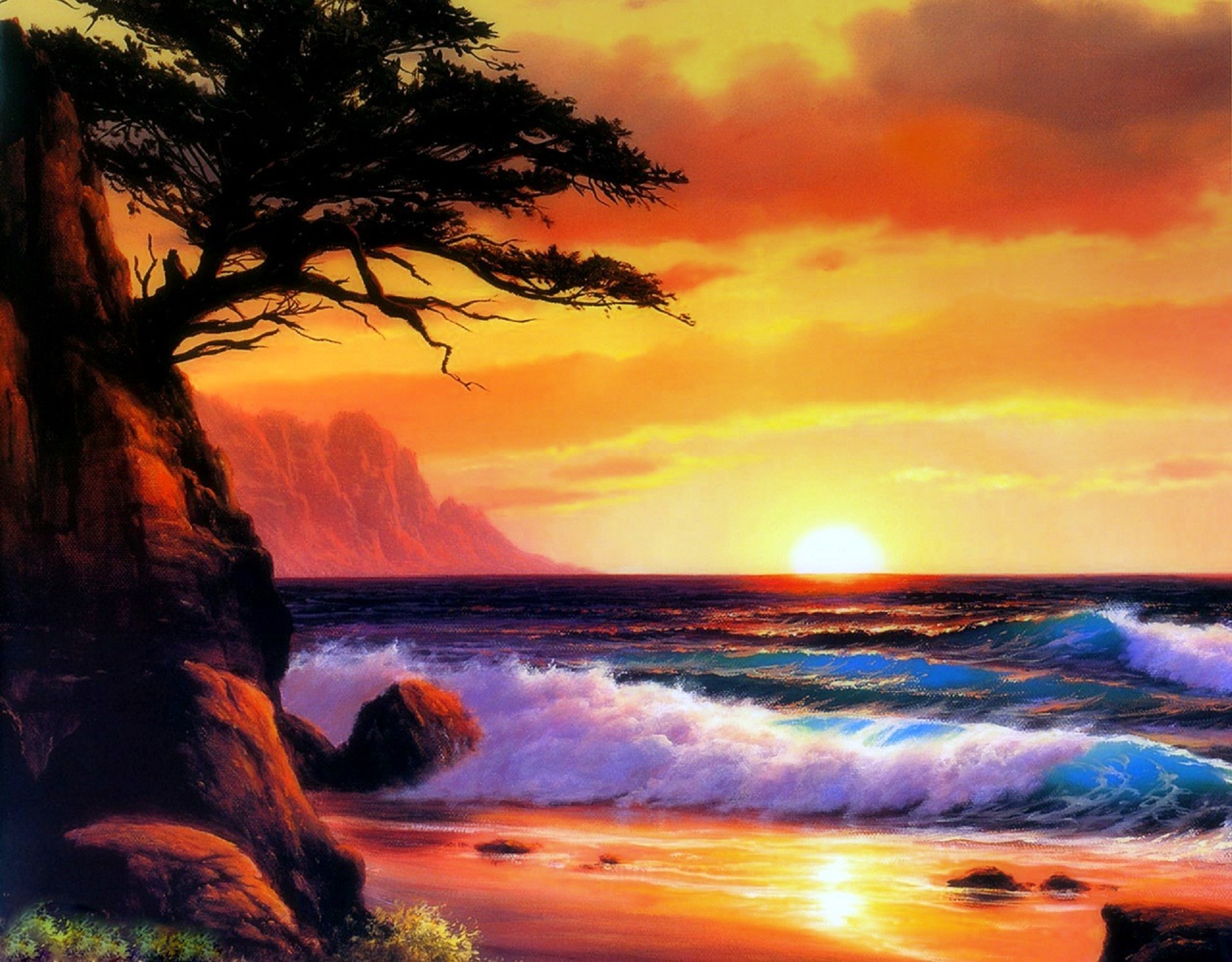 Sunsets: Sunset Coast Paintings Sunsets Paradise Love Seasons ...