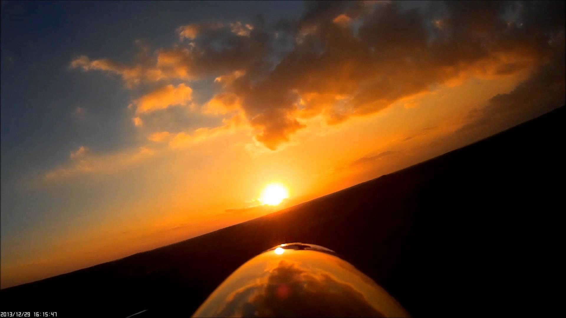 Sunset fly photo