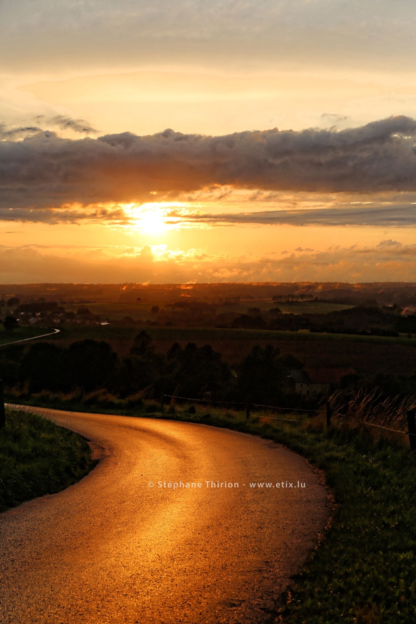 Sunset on the road / Coucher de soleil sur la route by Stéphane ...