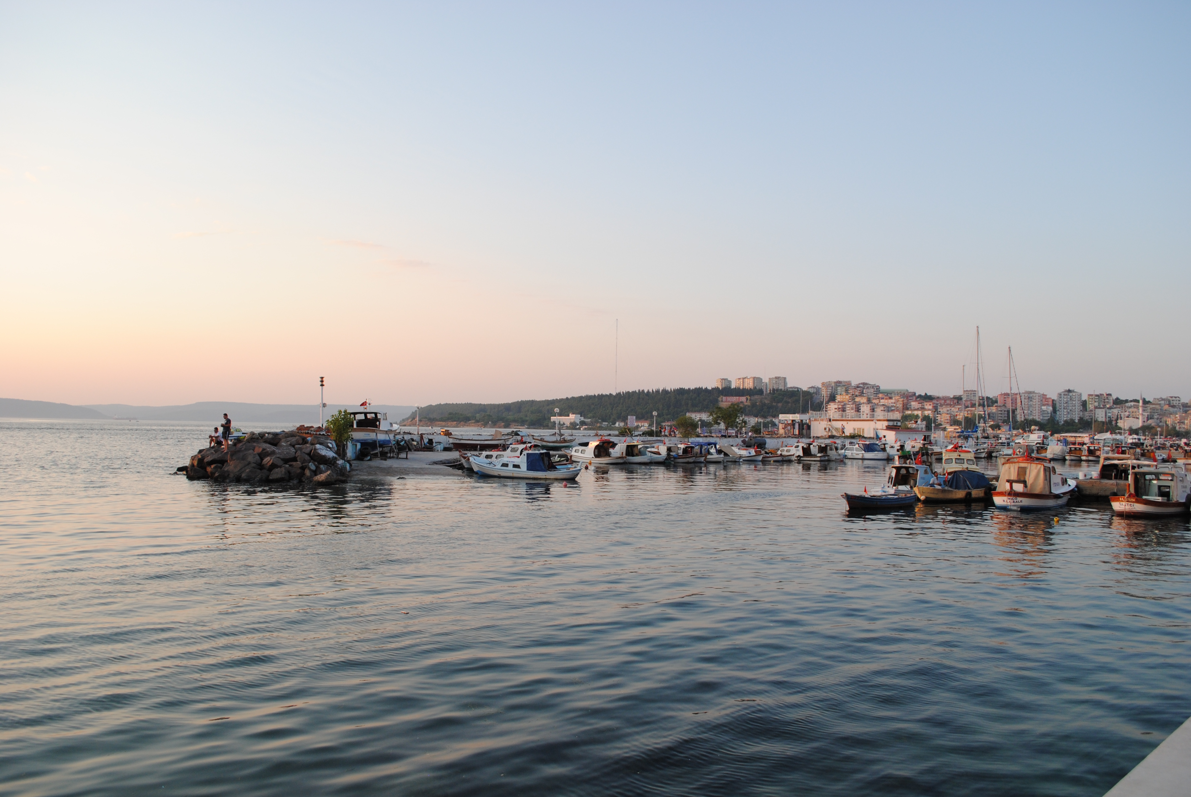 Sunset in Canakkale, Boat, Flow, Nature, Port, HQ Photo