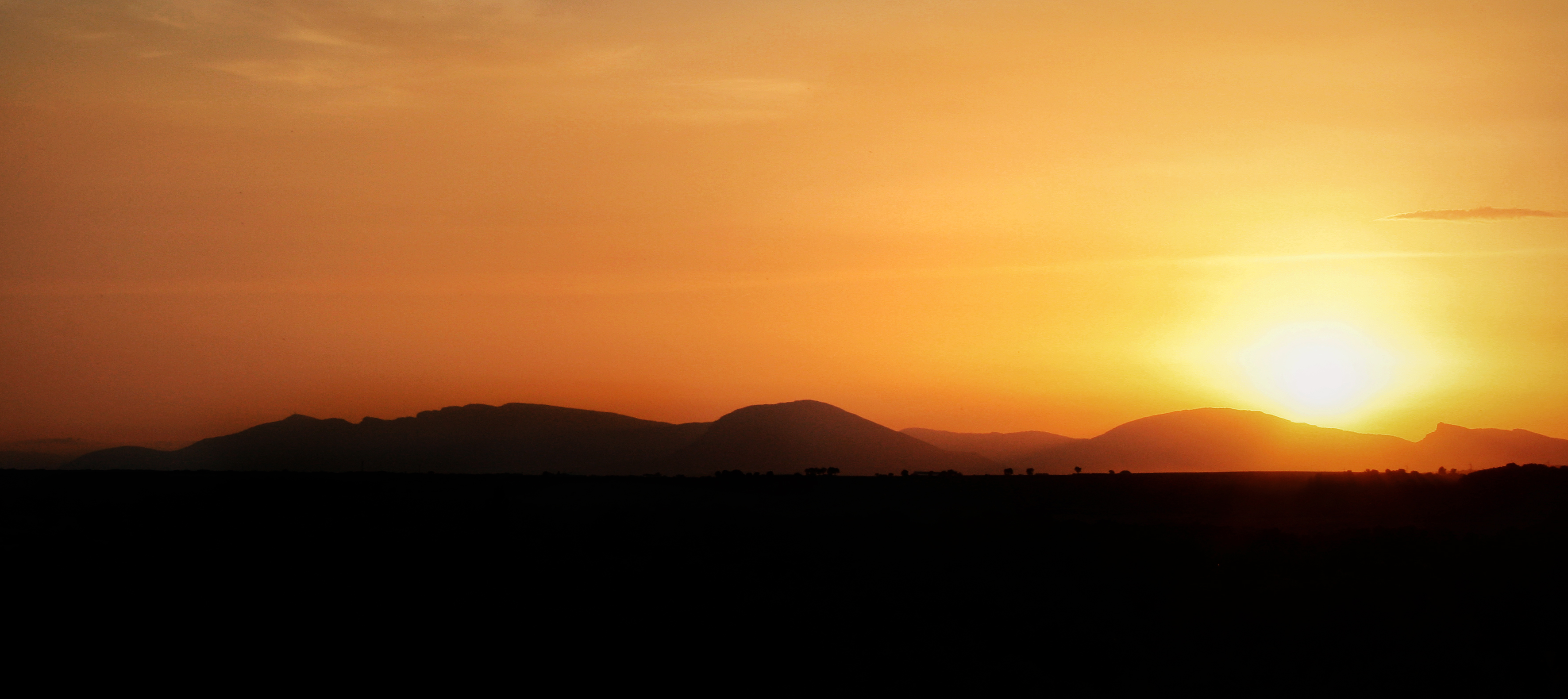 Sunset landscape photo