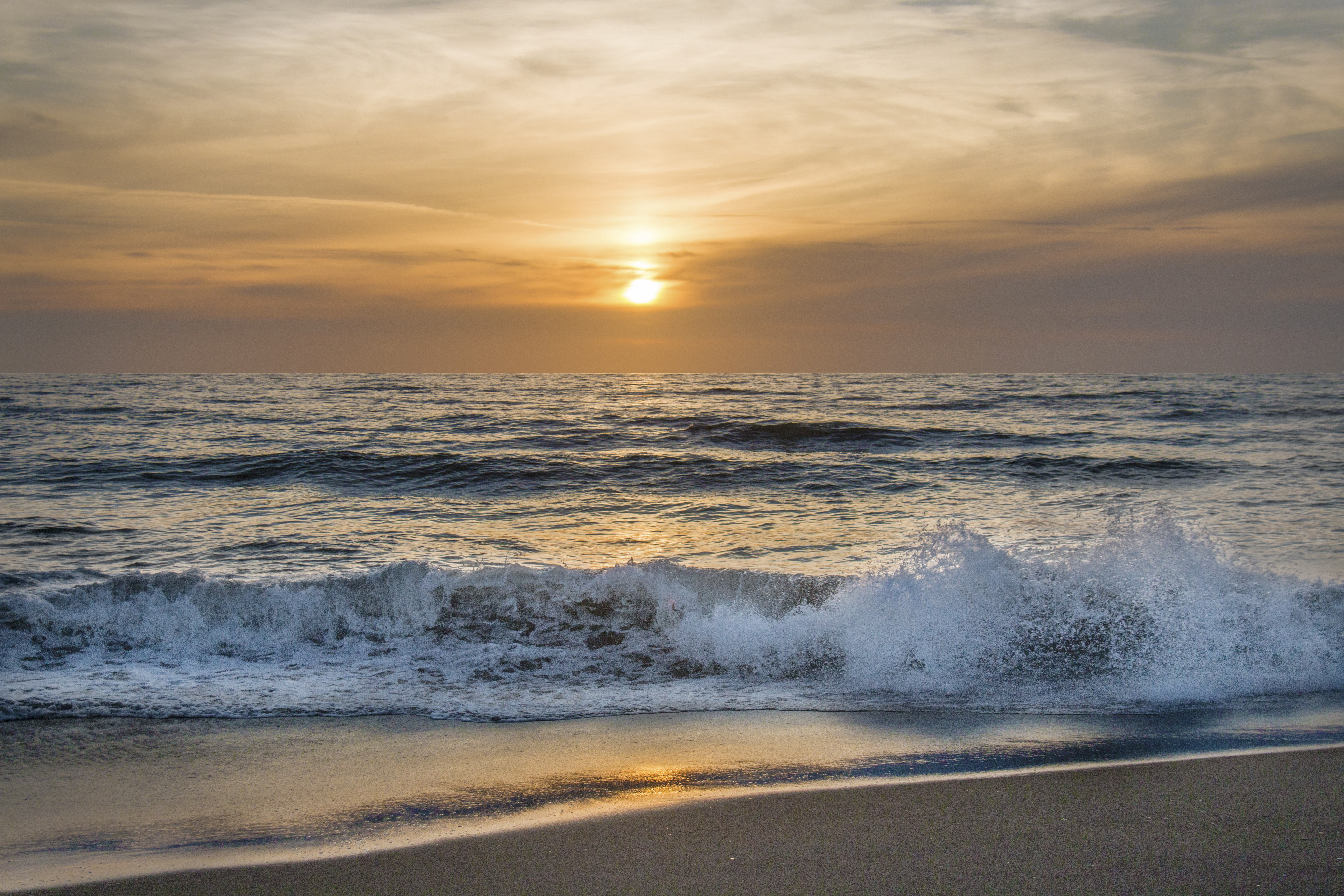 Sunset on Oregon Coast, Beach, Ocean, Sand, Sea, HQ Photo