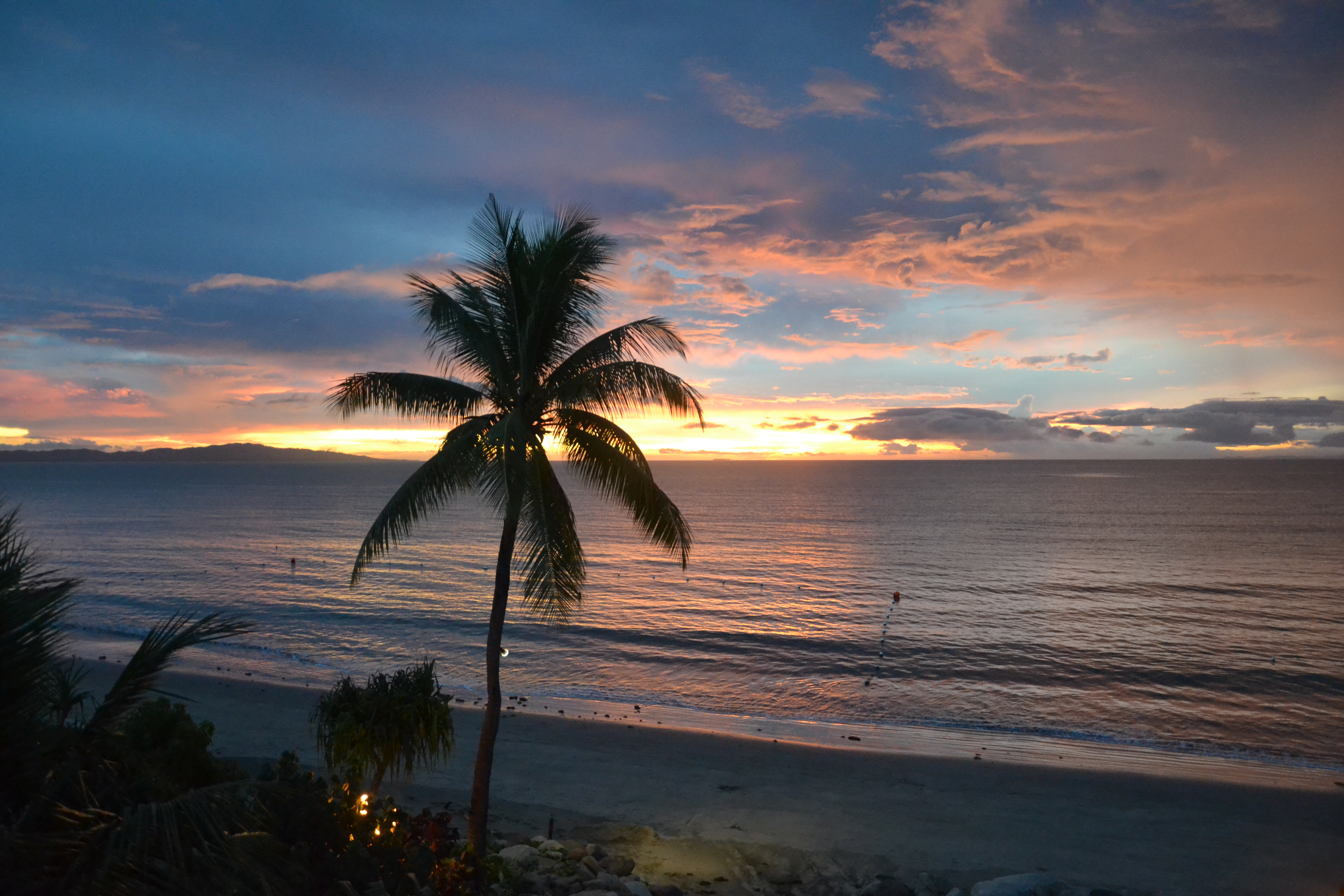 Sunset on the beach photo