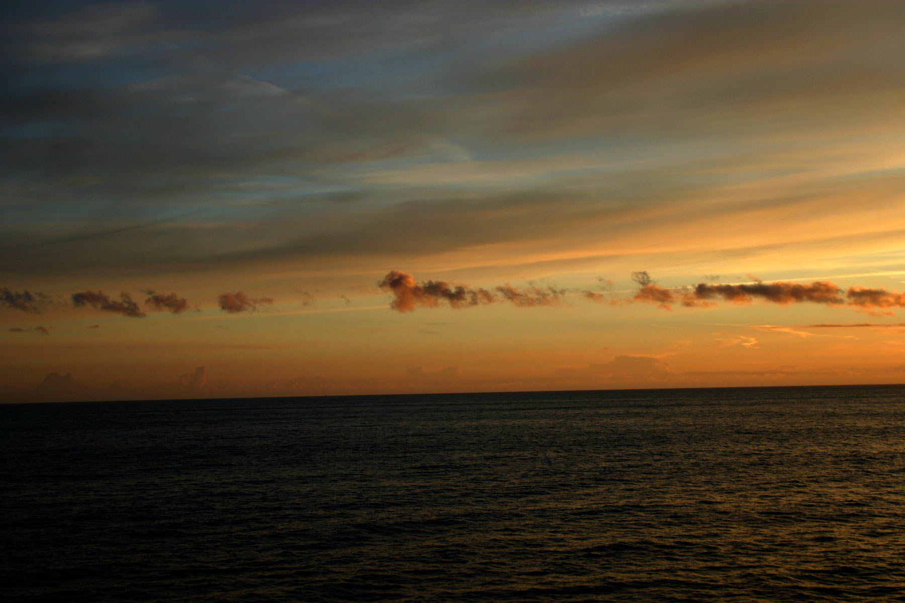 Sunset on the ocean photo