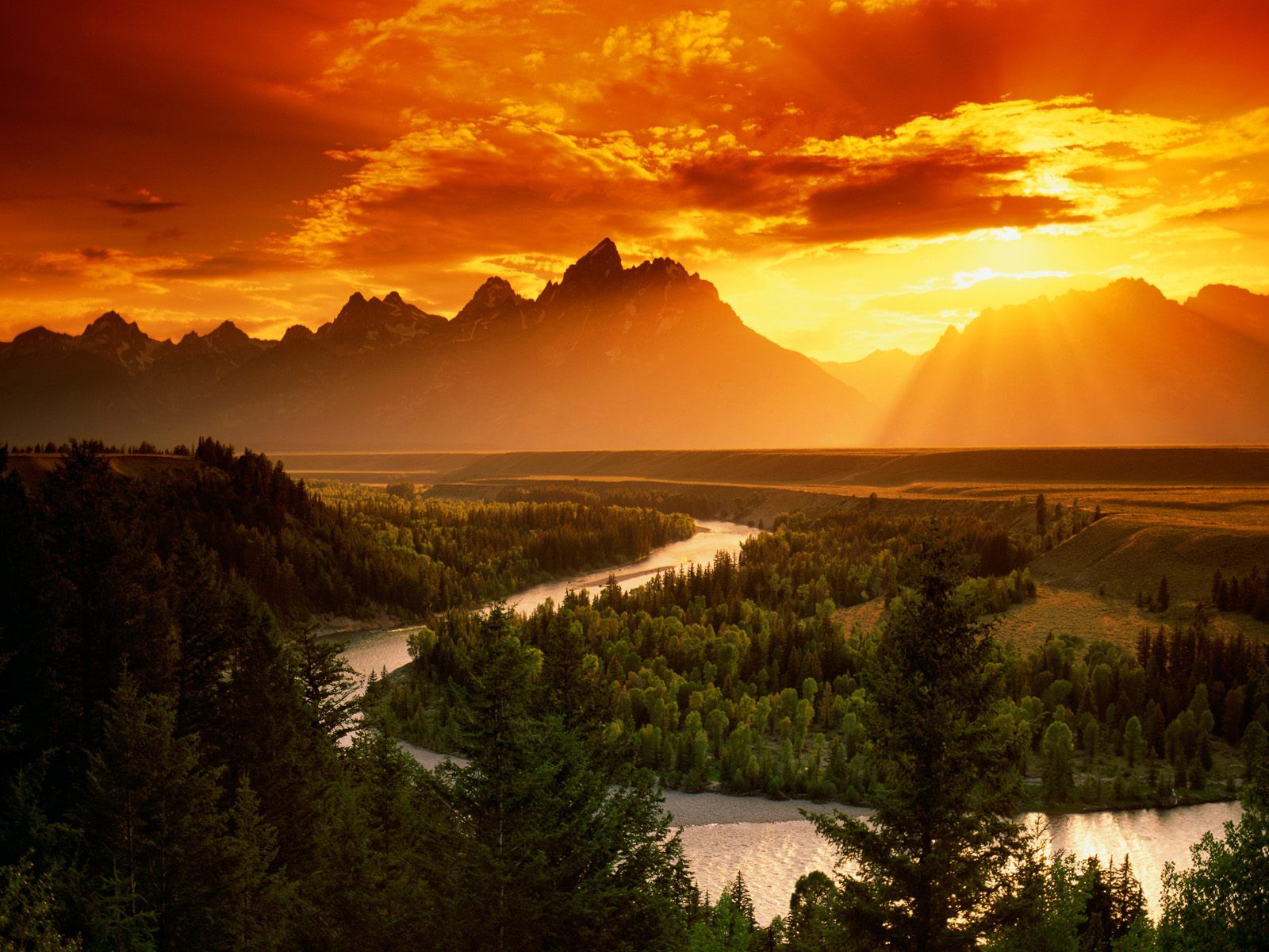 Interesting Photo of the Day: Sunset Over Grand Teton National Park