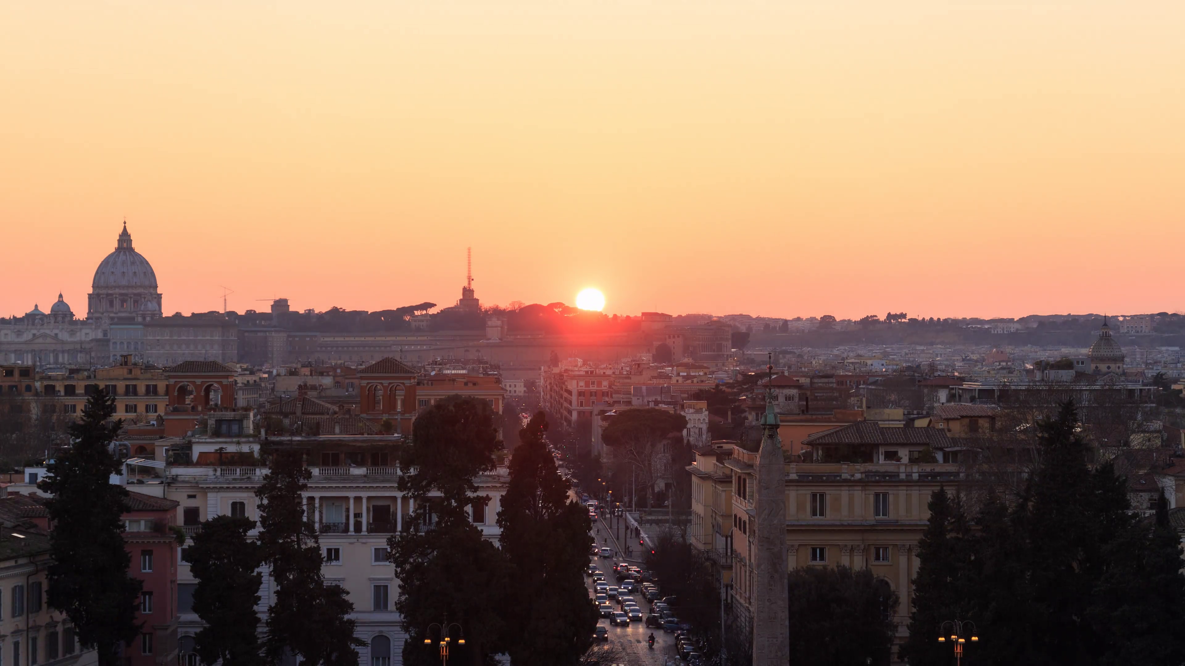 Sunset over Vatican. TimeLapse. Rome, Italy Stock Video Footage ...