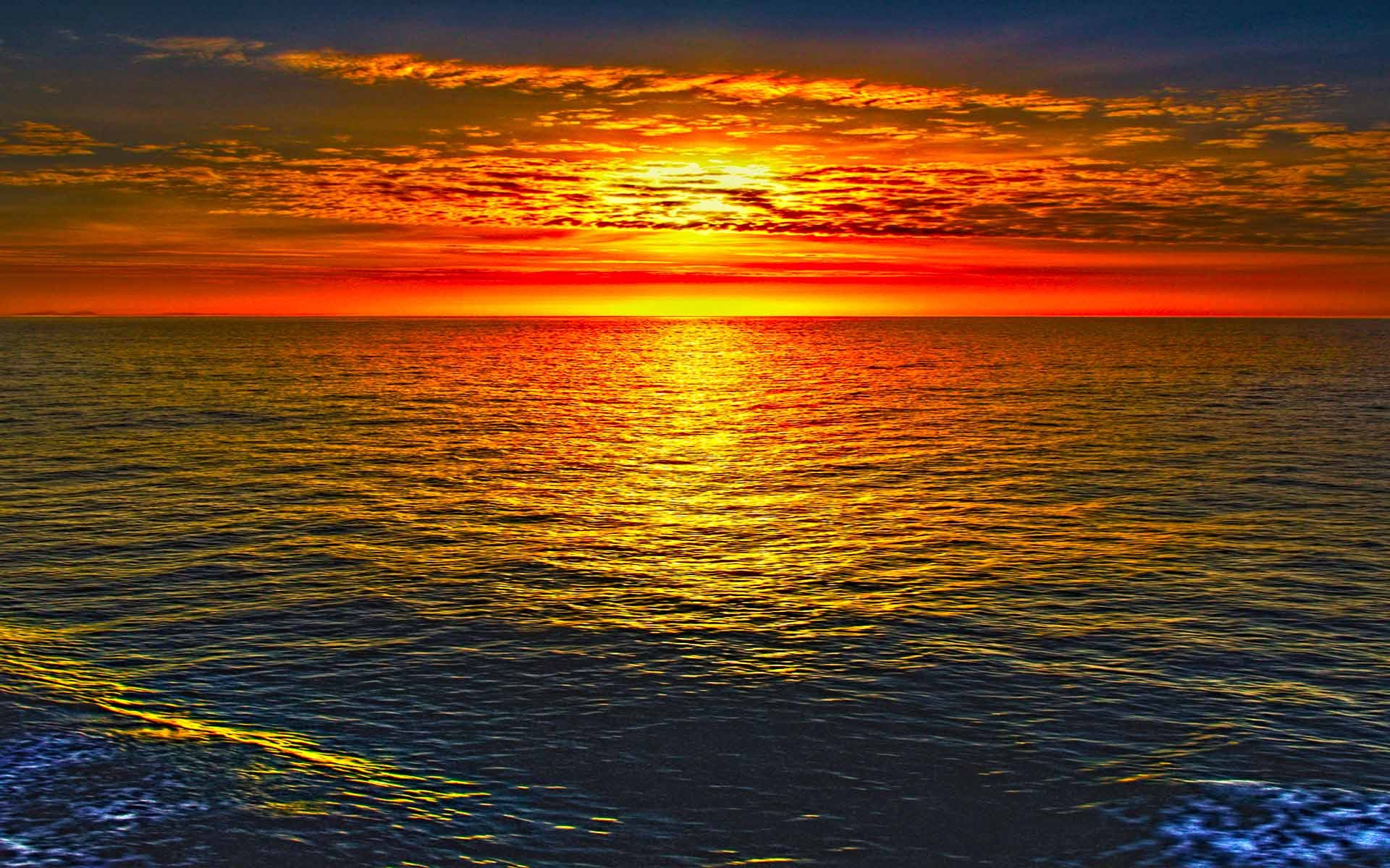 Sunset: Marvellous Sunset Reflection Sky Sea Ember Amazing Hawaiian ...