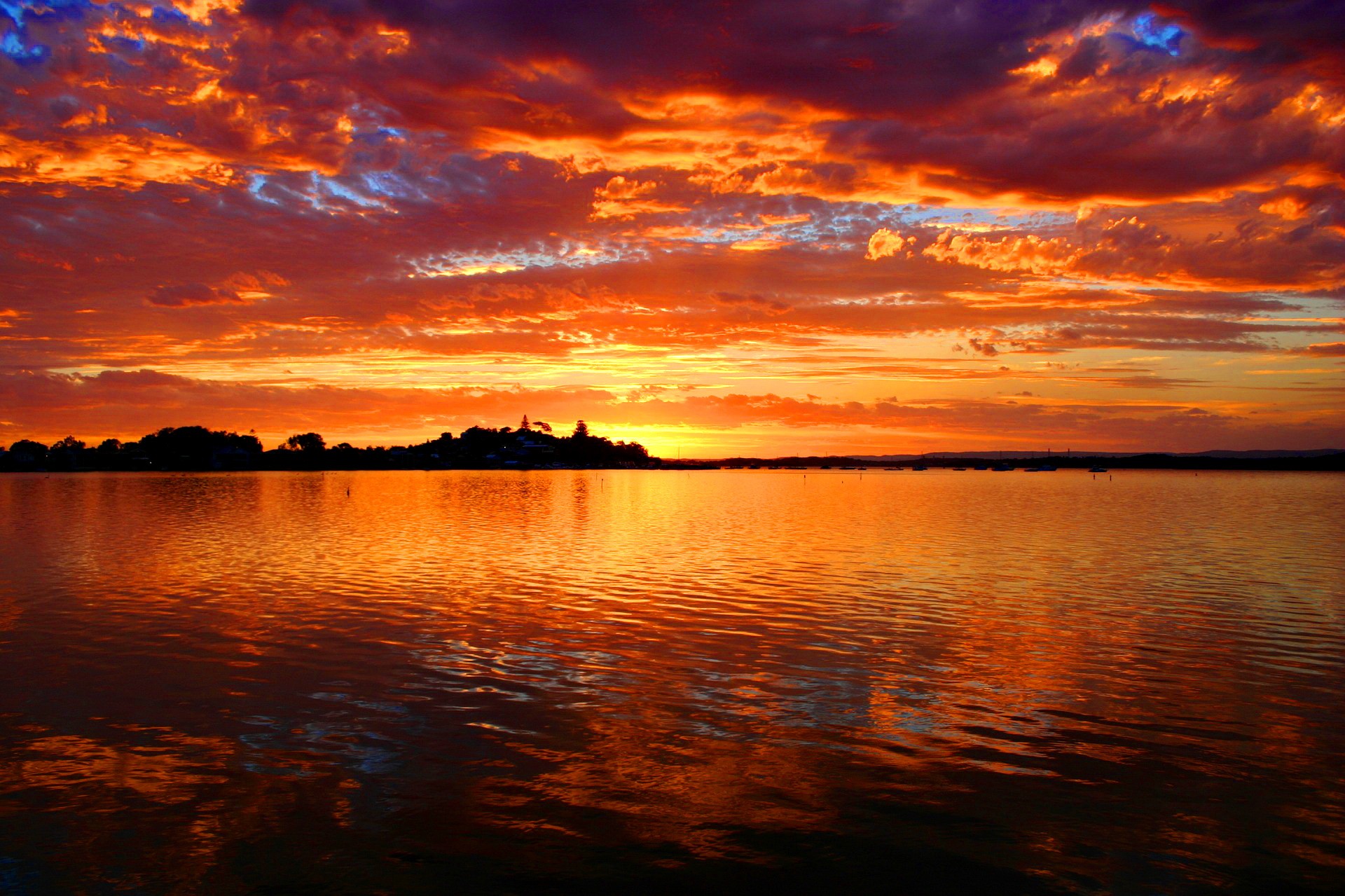Sunsets: River Sunset Serenity Lake Sky Water Nature Red Amazing ...