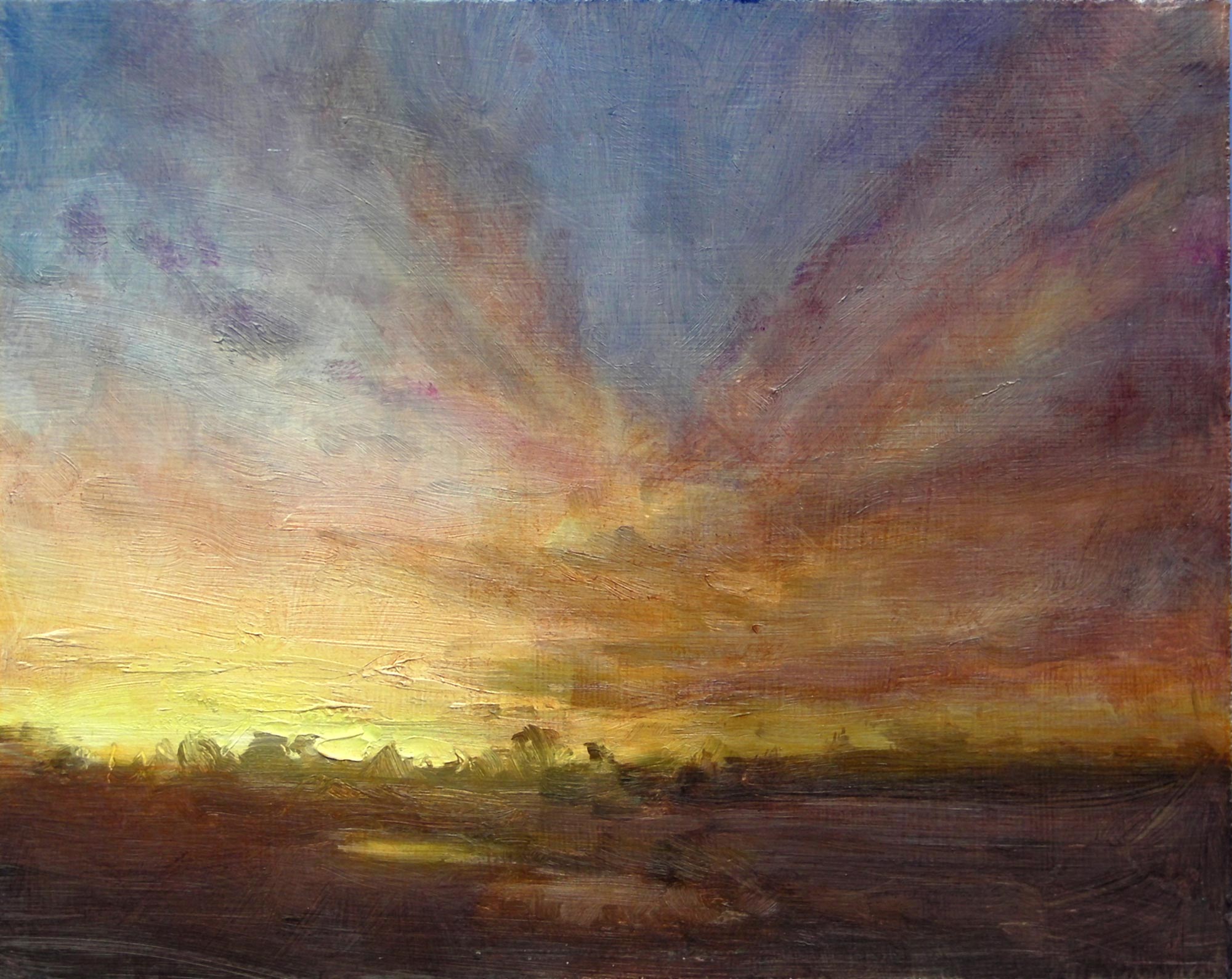Online Painting Workshop 25 : Mastering Sunsets 1 of 4.