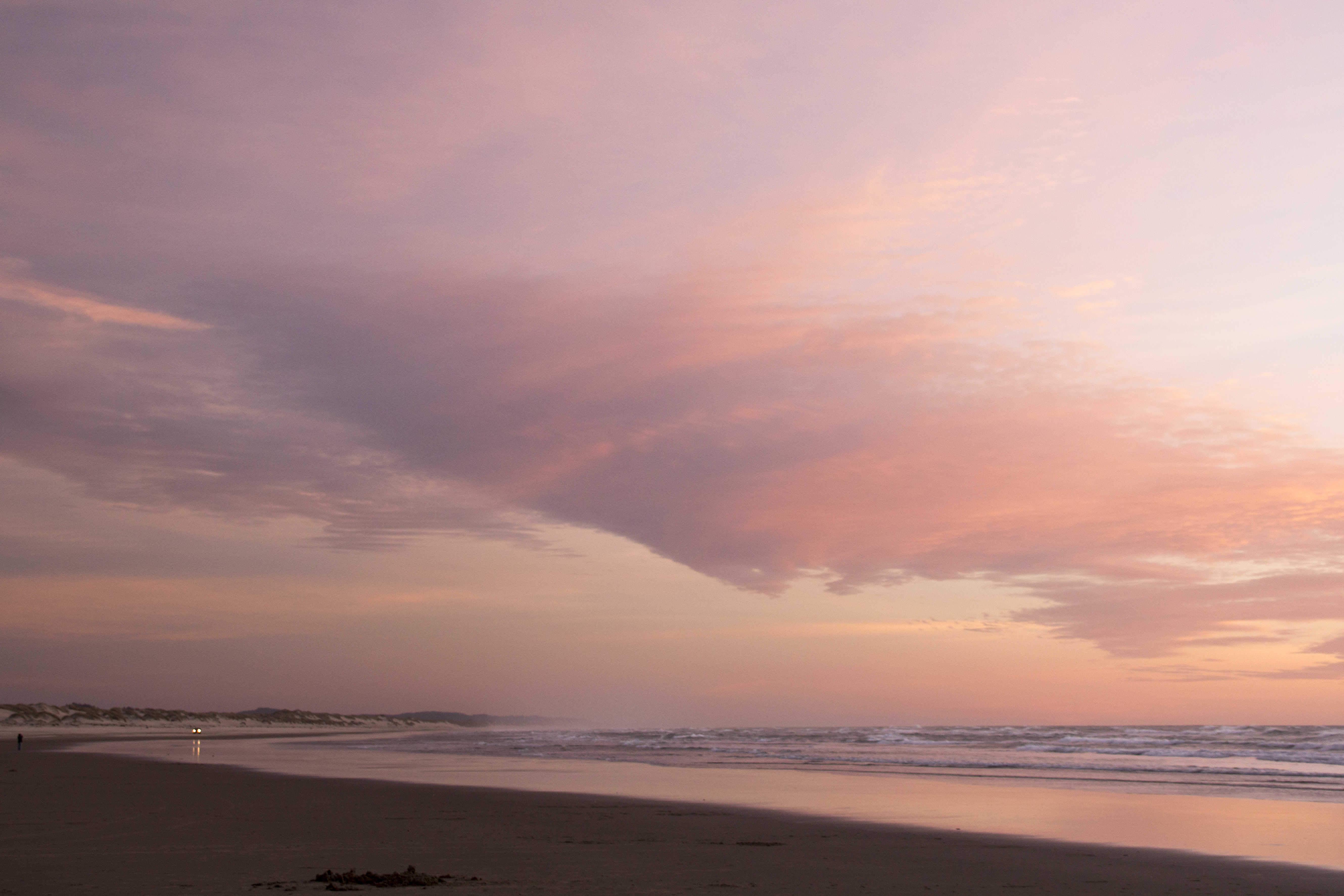 Sunset, south jetty beach, oregon photo