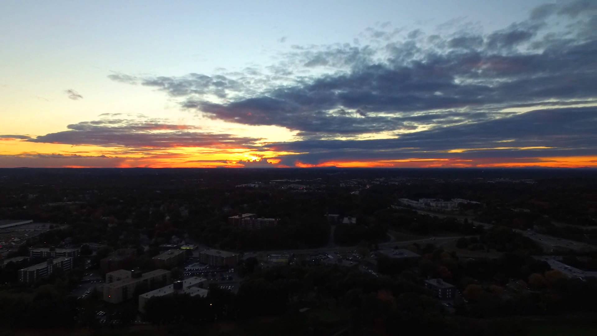 Sunset pan in the suburbs of Boston - YouTube
