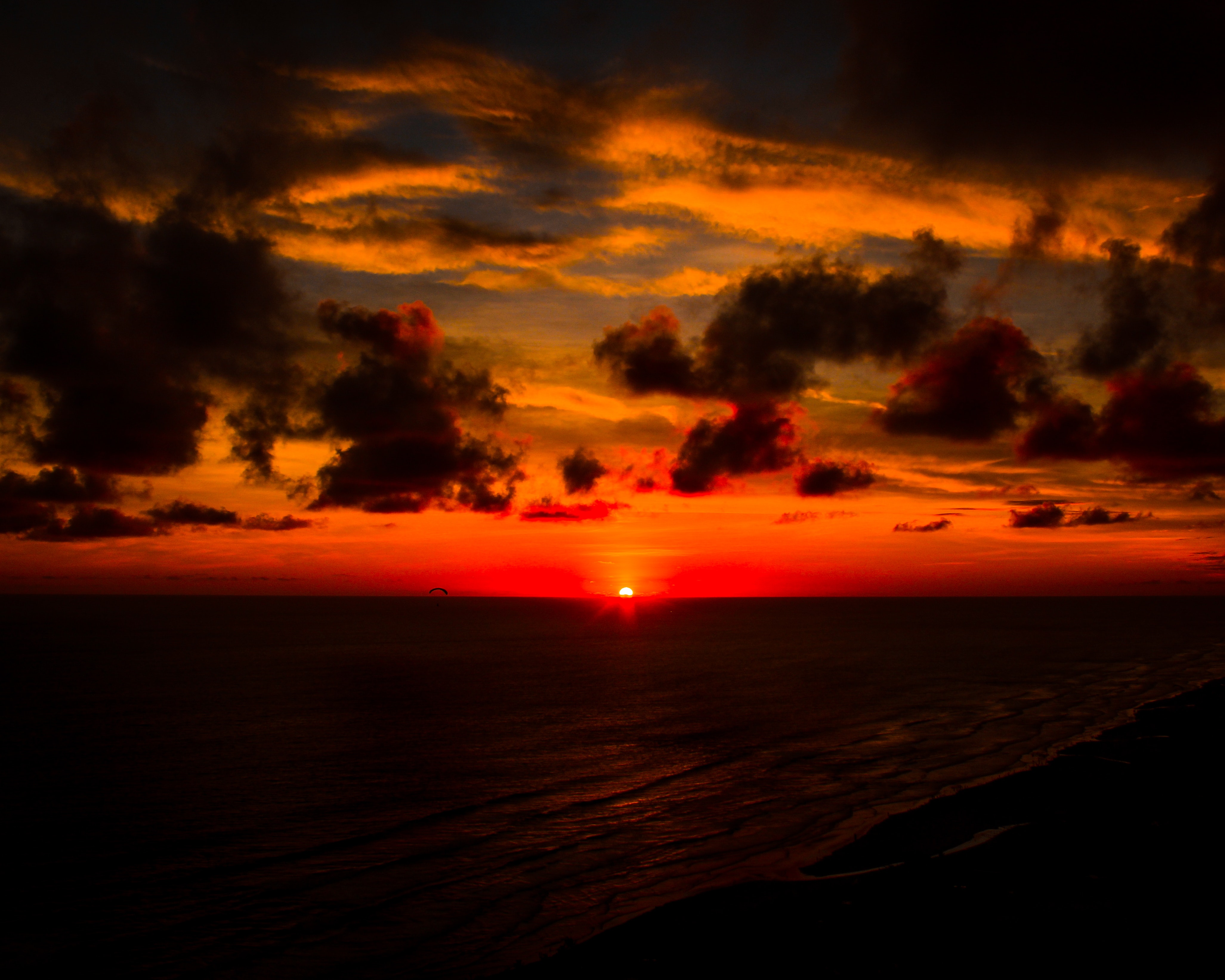 Sunset view on sea photo