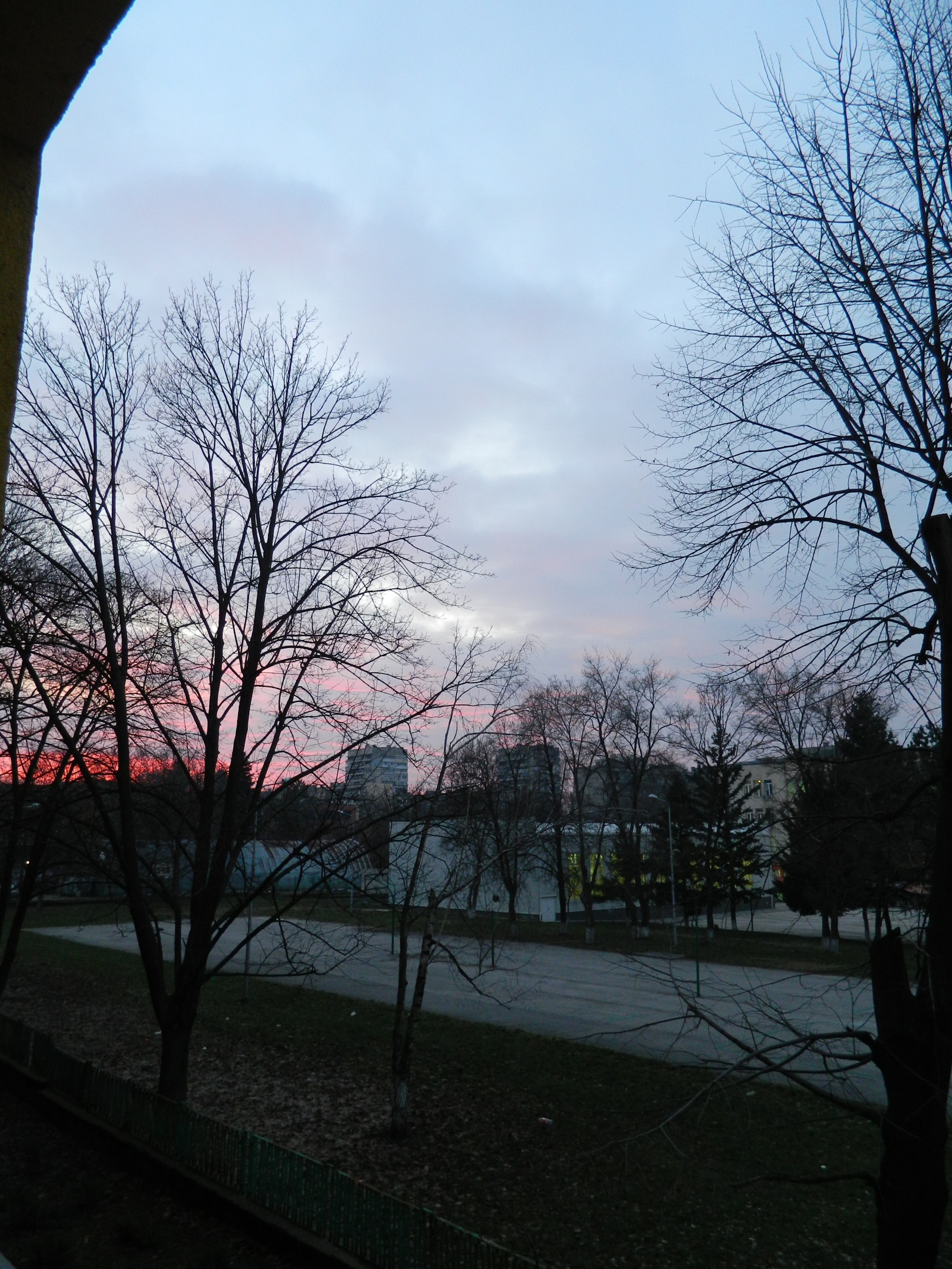 Sunset window view photo