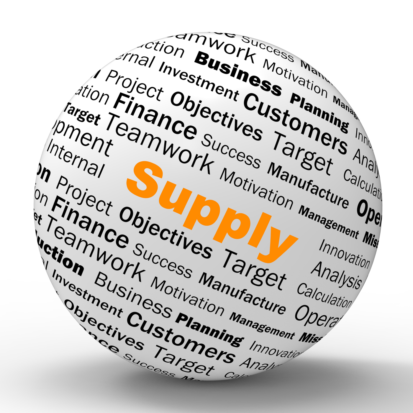 Supply Sphere Definition Shows Goods Provision Or Product Demand, Definition, Product, Supplies, Supplier, HQ Photo