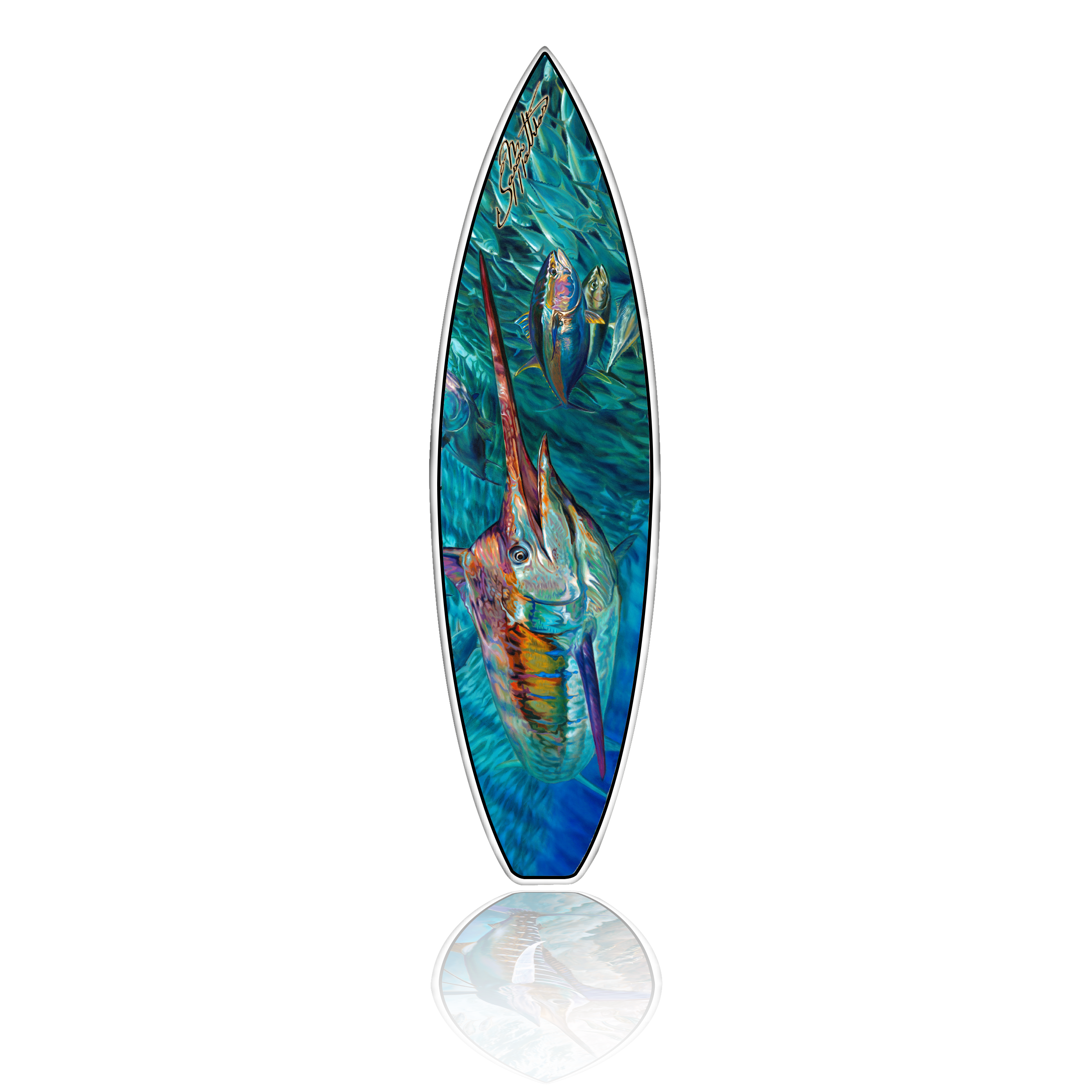 Blue Marlin Surfboard - Jason Mathias Studios