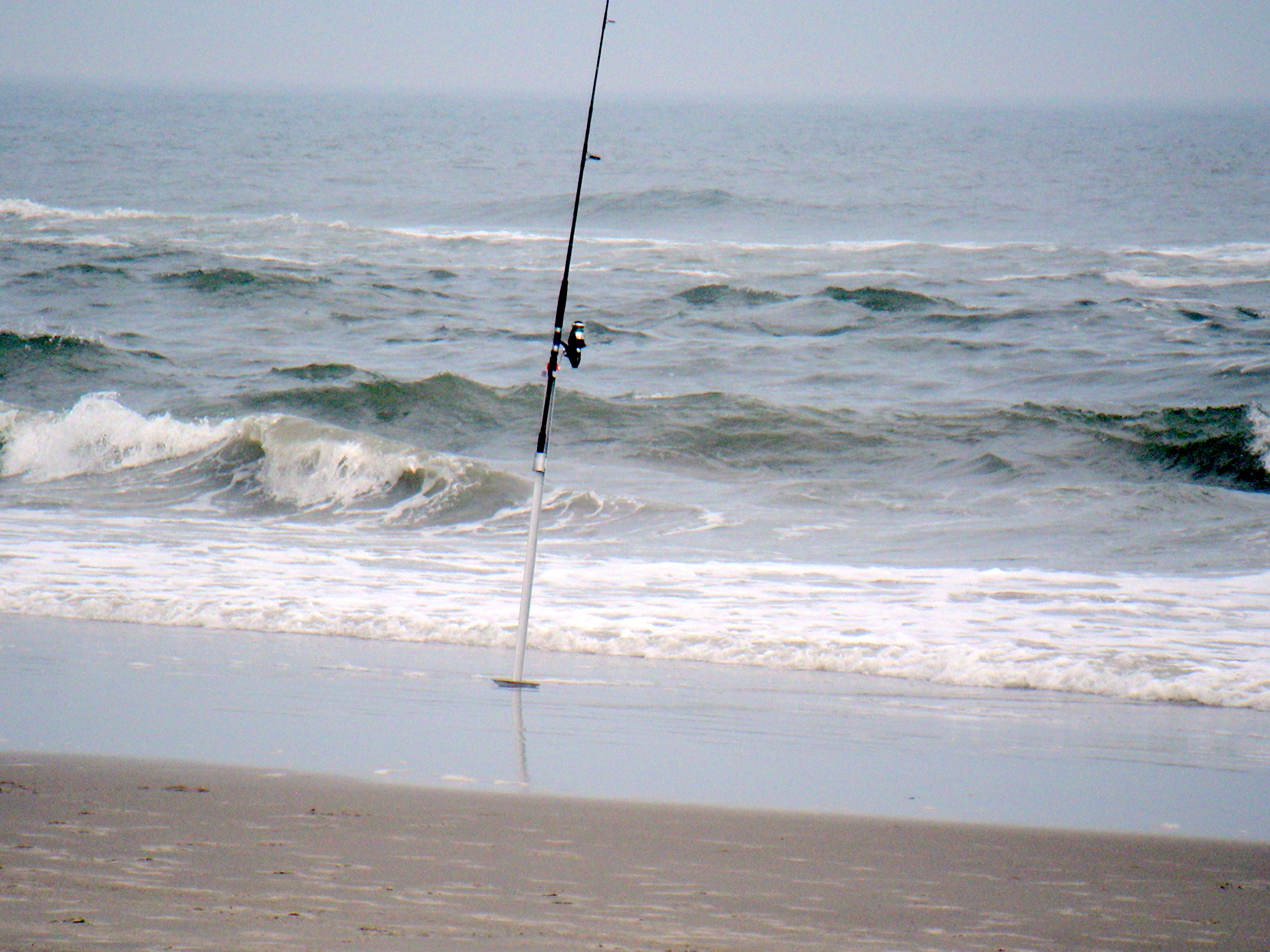 Surf fishing pole photo
