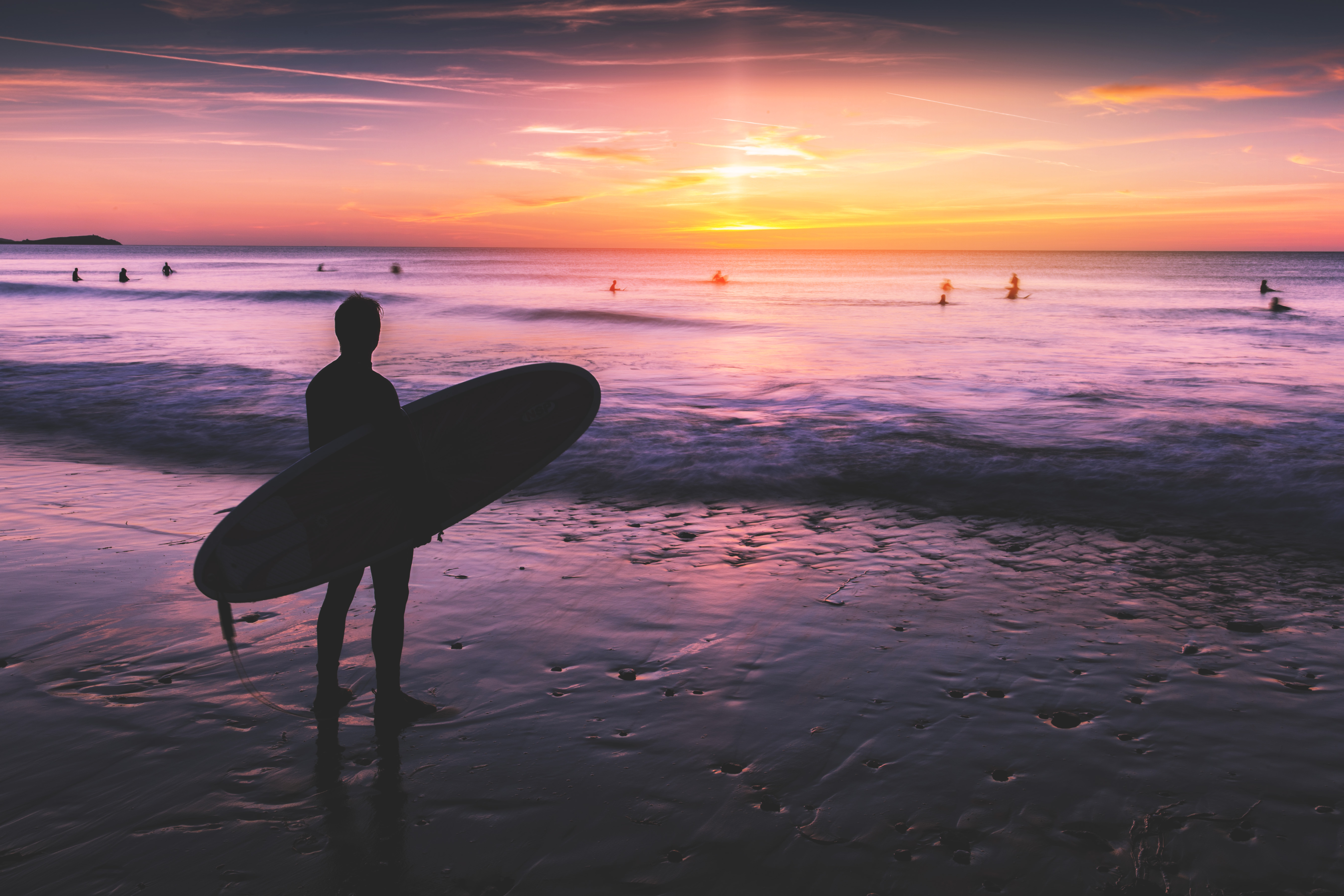 Surfer At Sunset Free Photo - ISO Republic