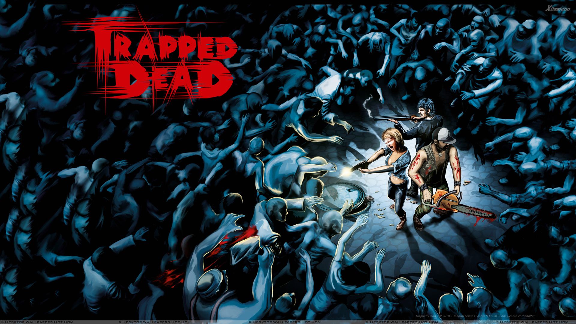Surrounded By Lots Of Zombies – Trapped Dead Wallpaper
