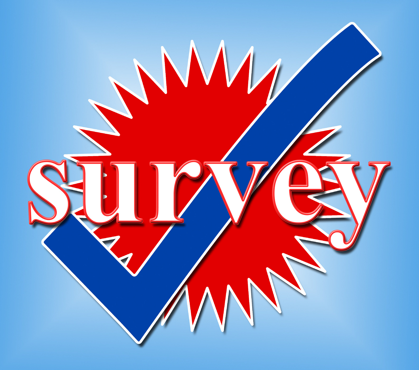 Survey tick shows pass evaluate and approved photo