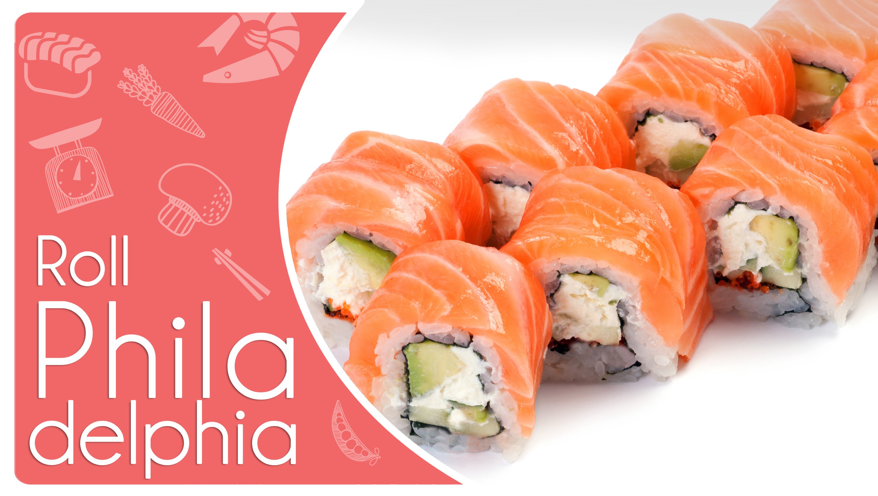 Sushi Philadelphia Roll - سوشي فيلاديلفيا رول || Sushi HOME - YouTube