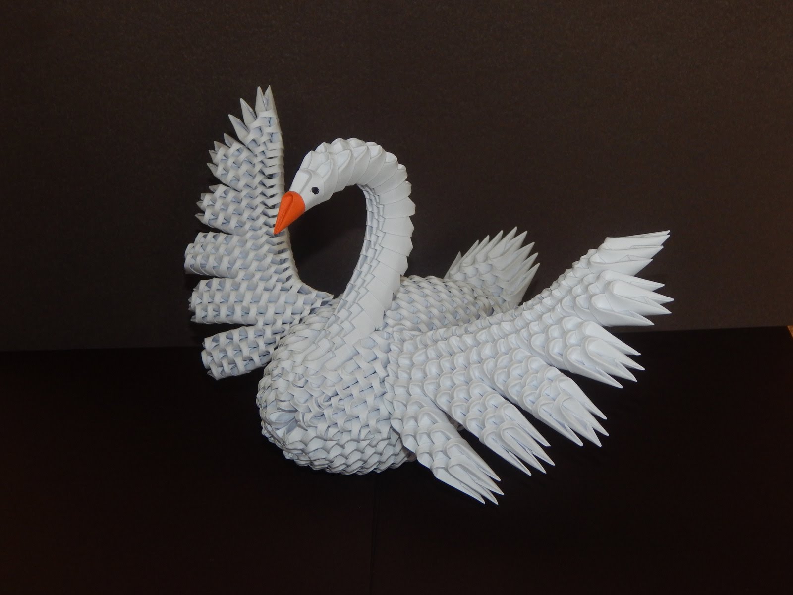 How to make 3d origami swan model7 part2 - YouTube