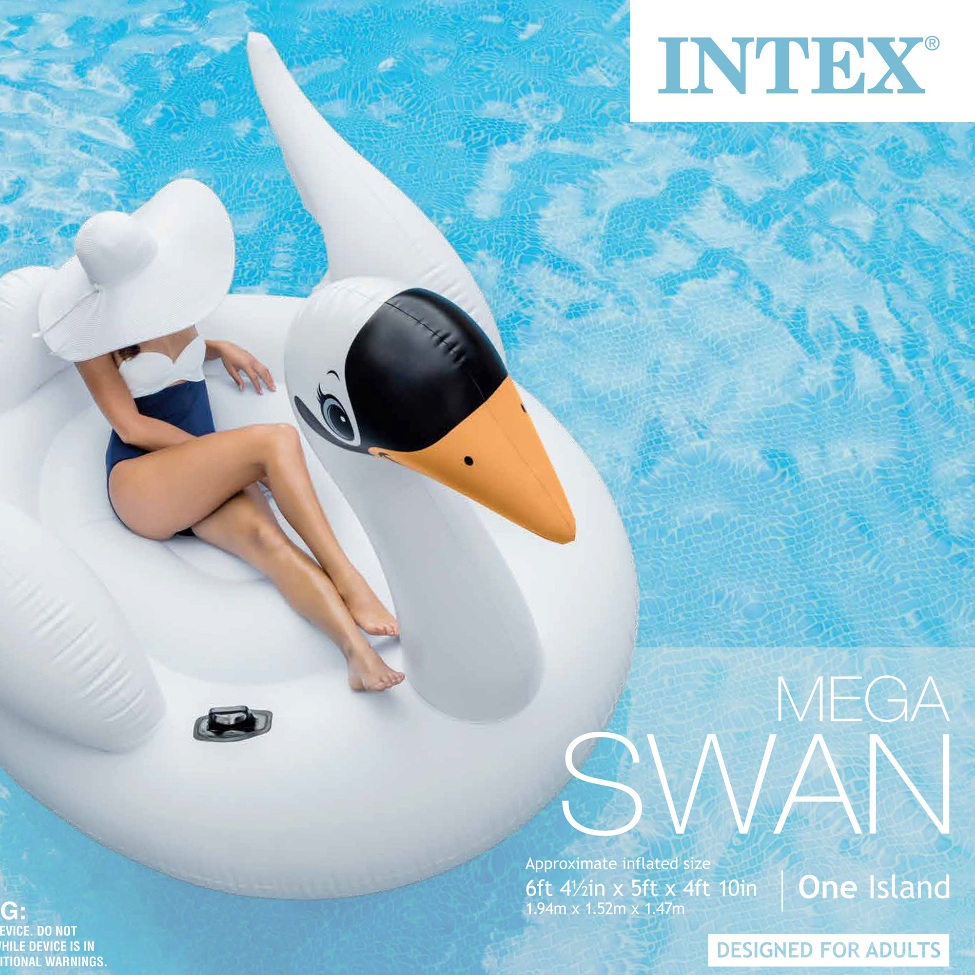 Intex Mega Swan and Pink Flamingo Island Inflatable Swimming Pool ...