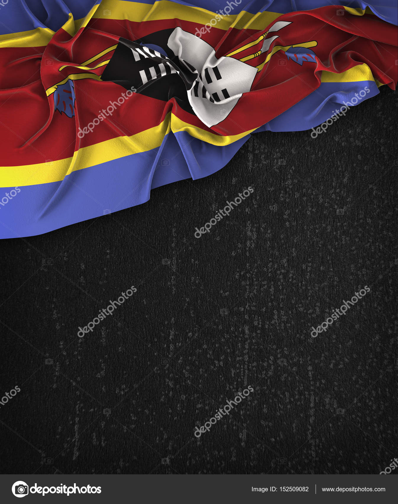 Swaziland grunge flag photo