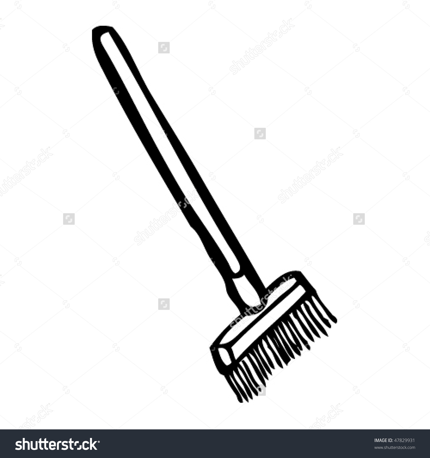 Boy Sweeping With Broom Colorful Simple Design Vector Drawing ...