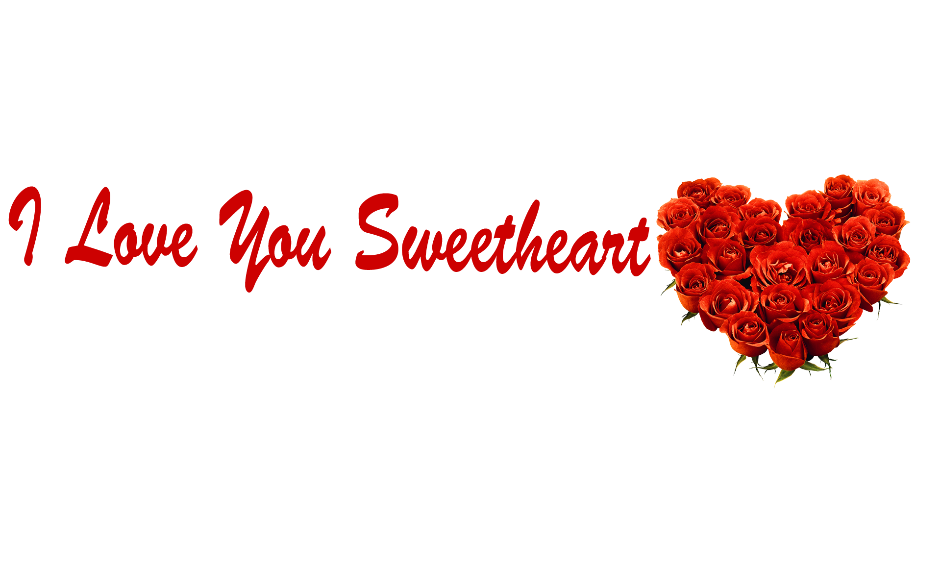 I Love You Sweetheart Rose PNG | PNG Names