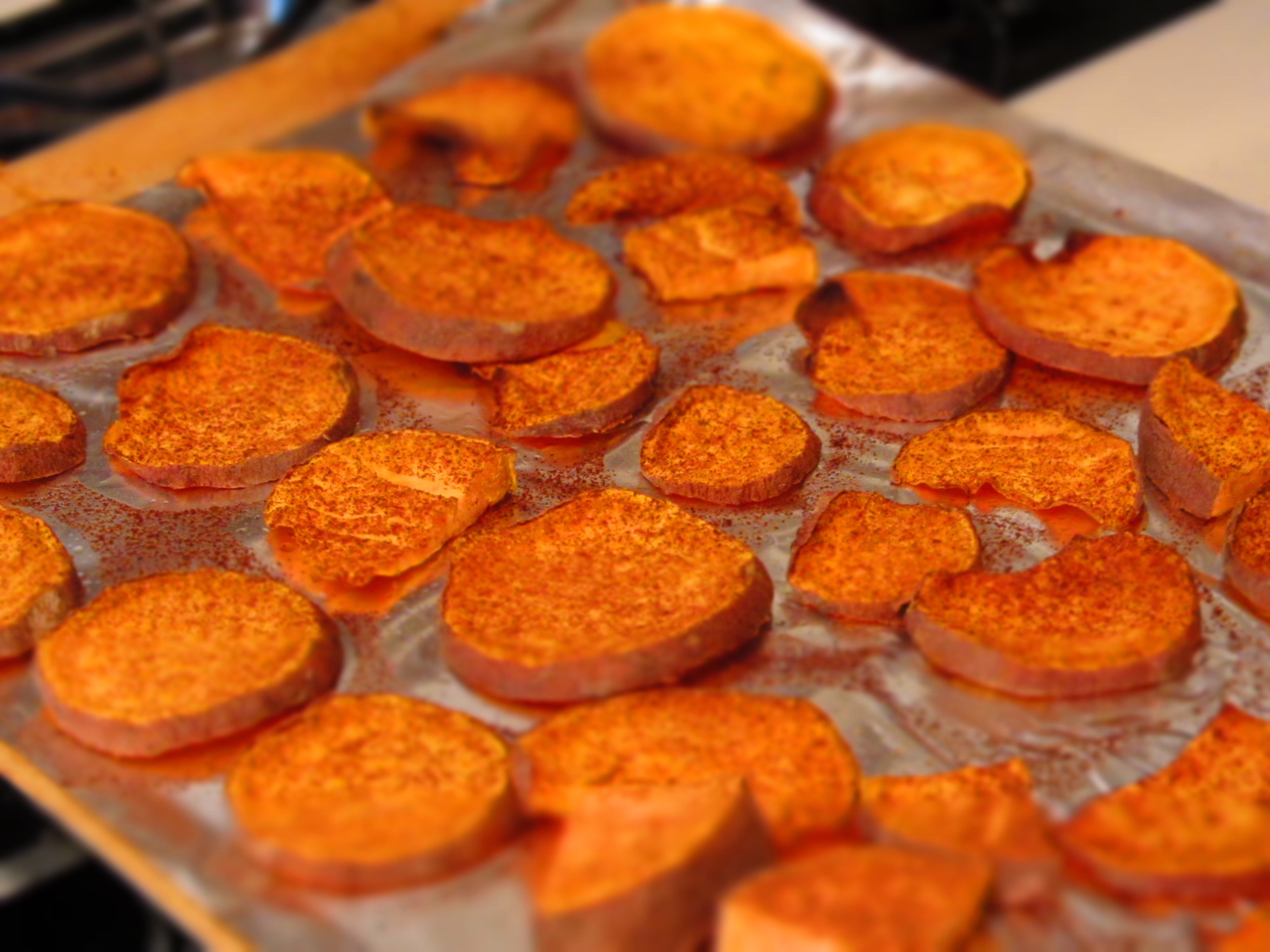 Baked sweet potato slices | Recipes | Pinterest | Baked sweet potato ...