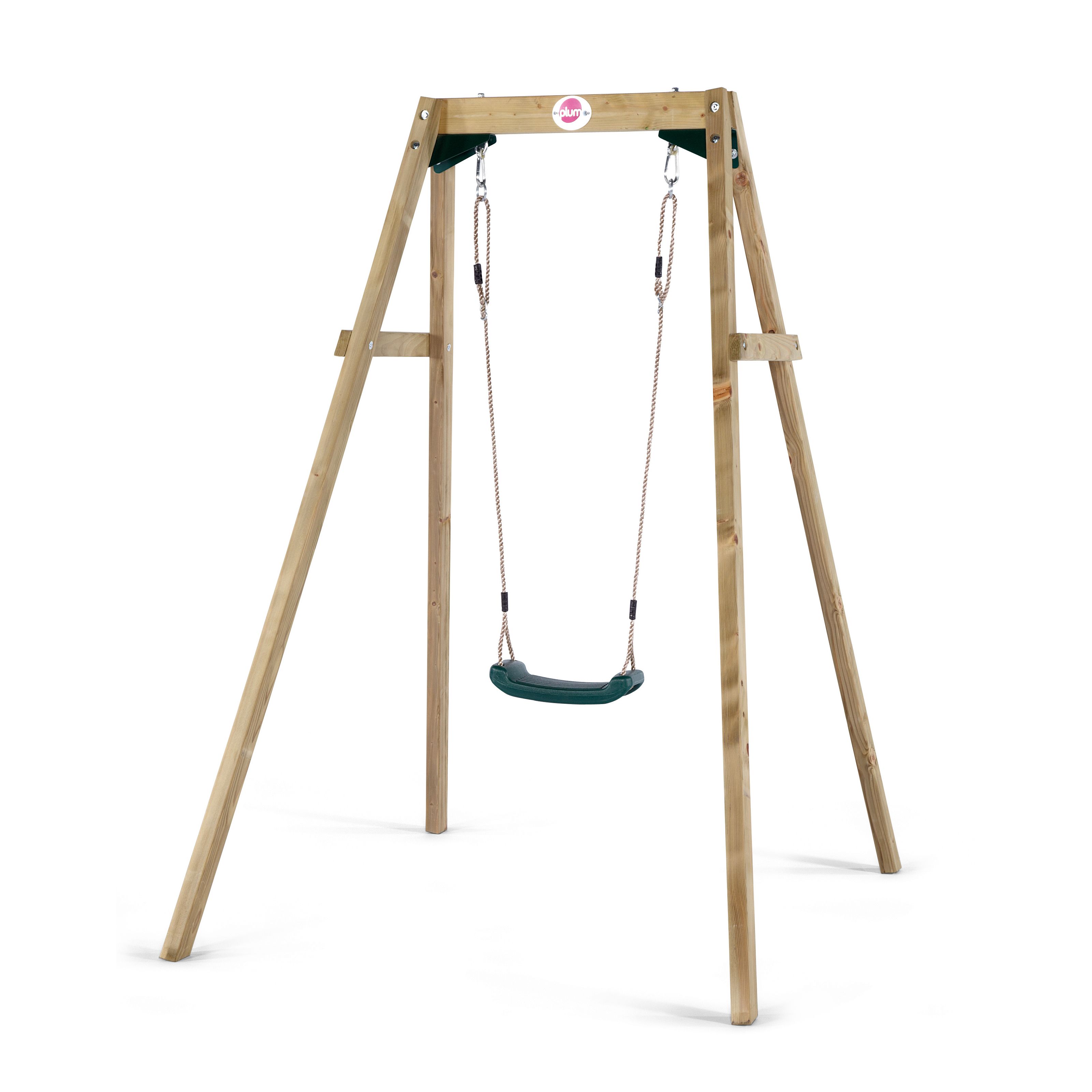 Plum Wooden Single Swing | Departments | DIY at B&Q