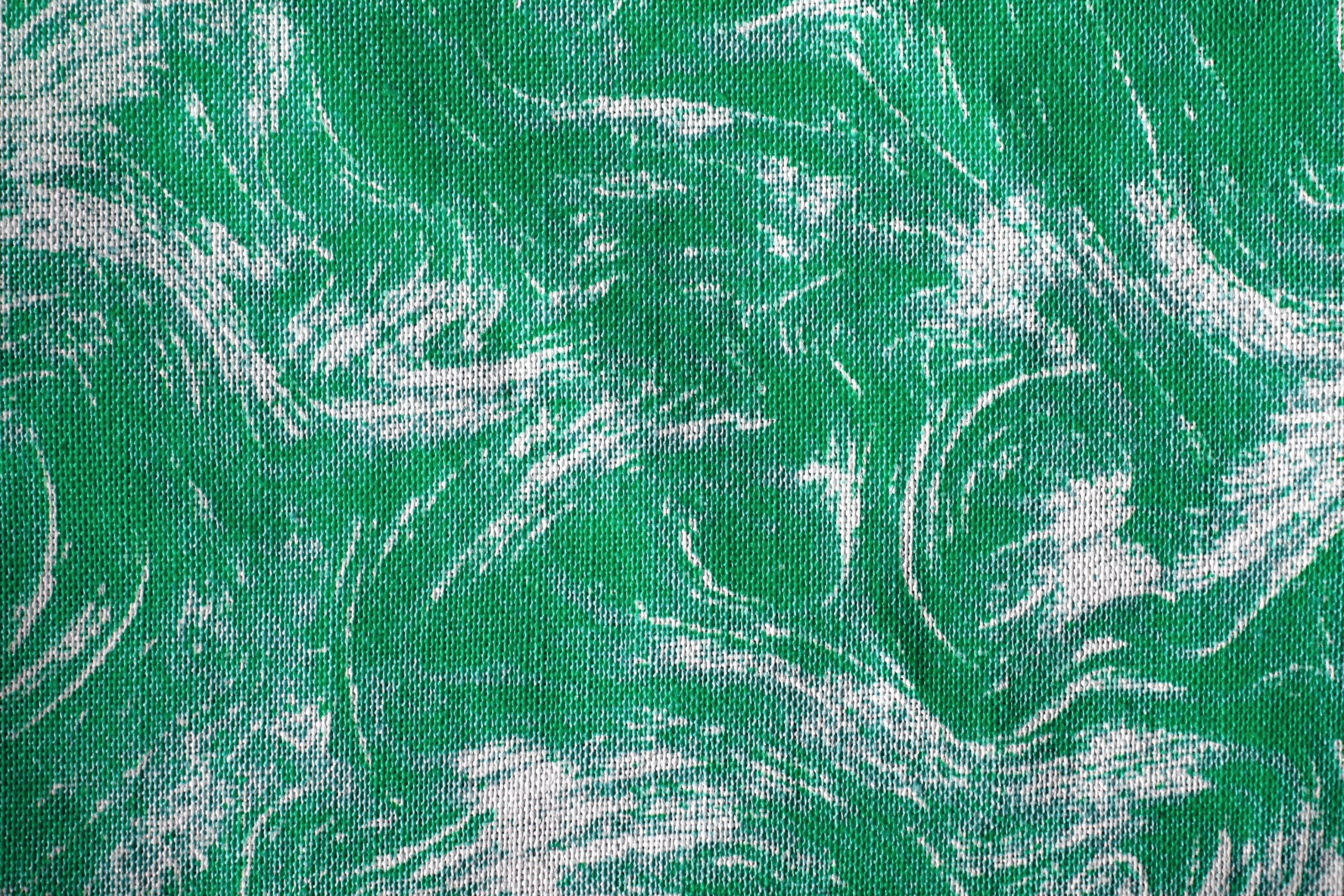 Fabric Texture with Green Swirl Pattern Picture | Free Photograph ...
