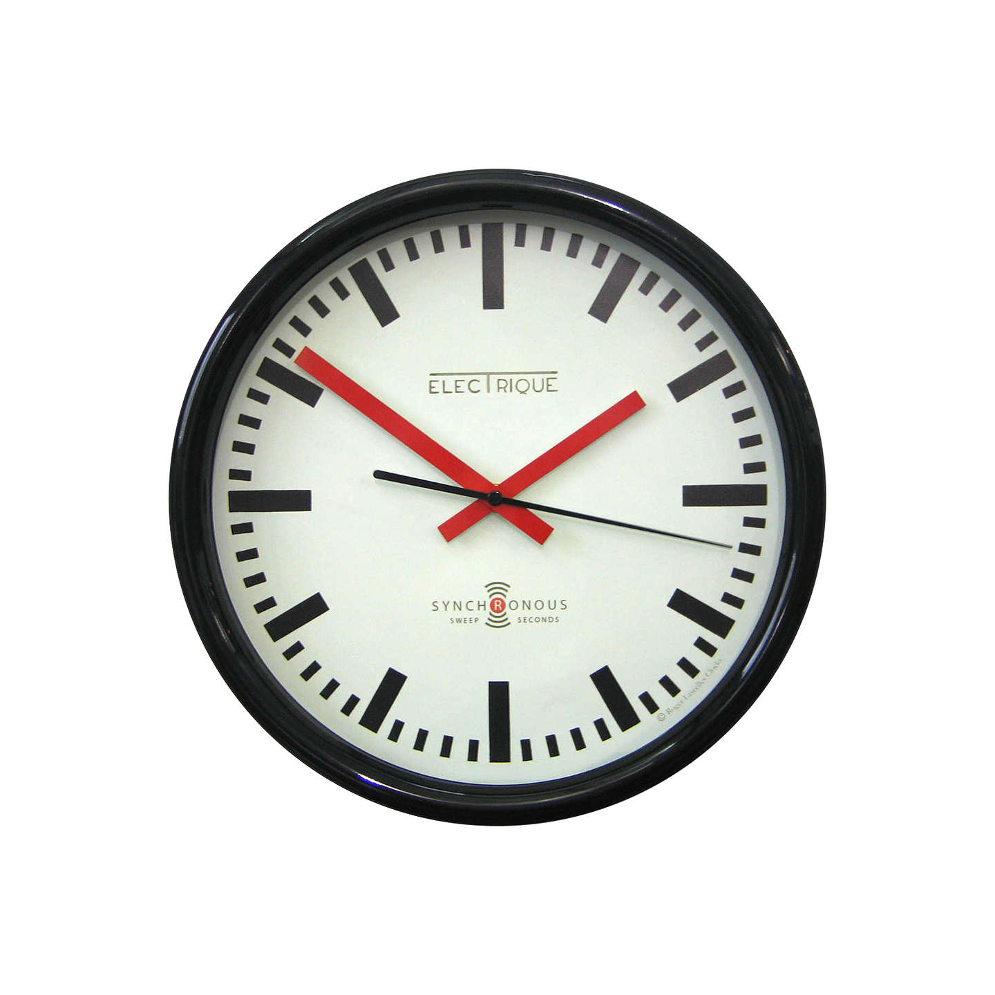 Lascelles Swiss Station Wall Clock, Dia.30cm, White at John Lewis