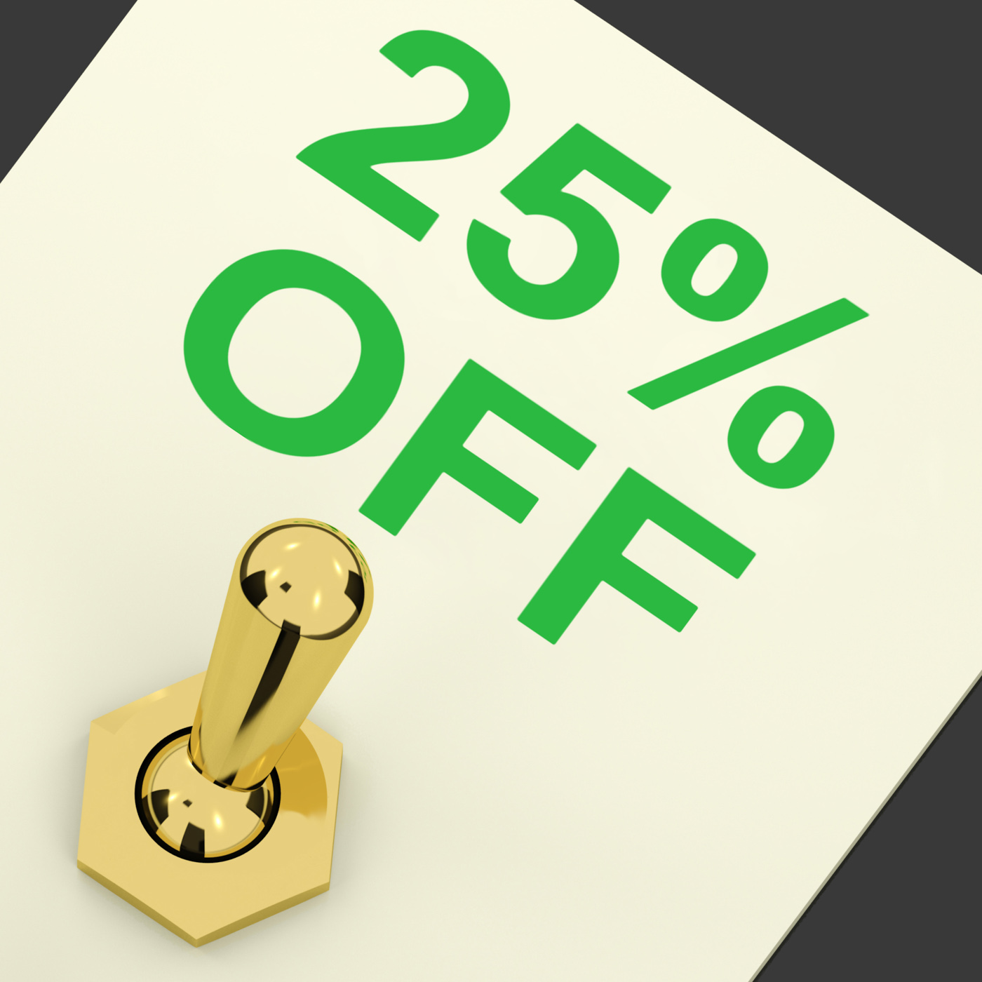 Switch shows sale discount of twenty five percent off 25 photo
