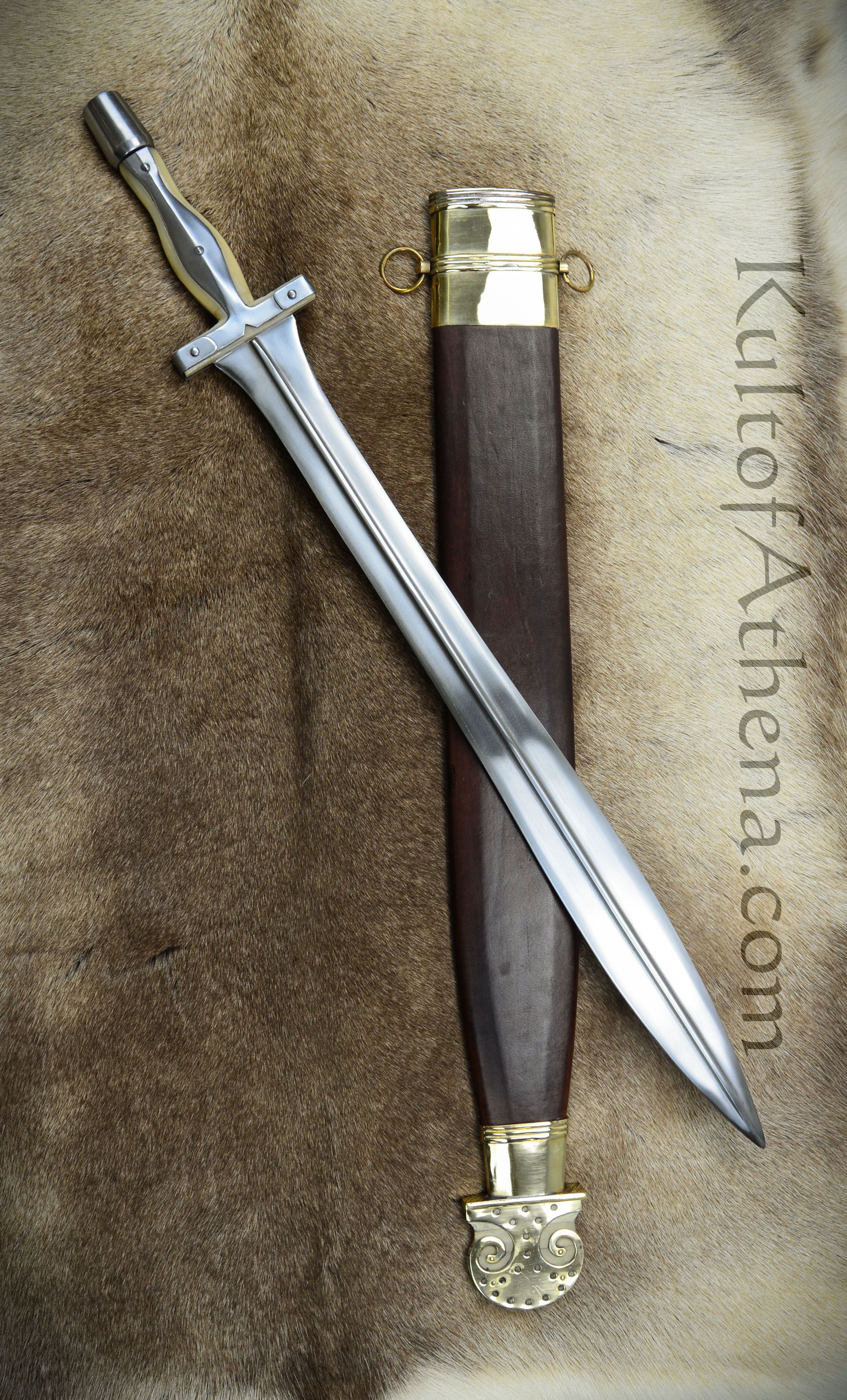 Greek Campovalano Xiphos with Composite Bone and Steel Hilt | odd ...