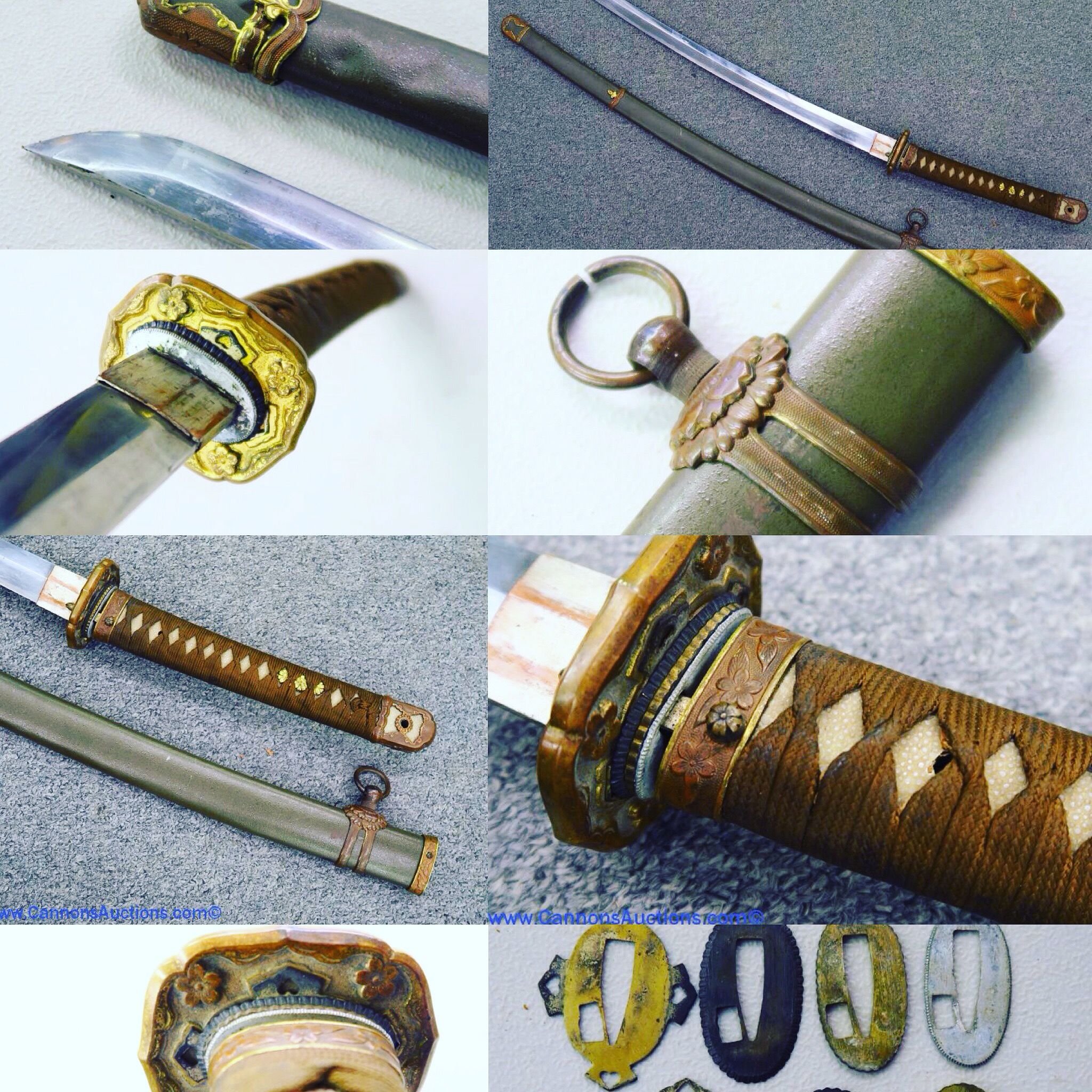 Japanese WW2 officers #Samurai sword with bound shagreen handle ...