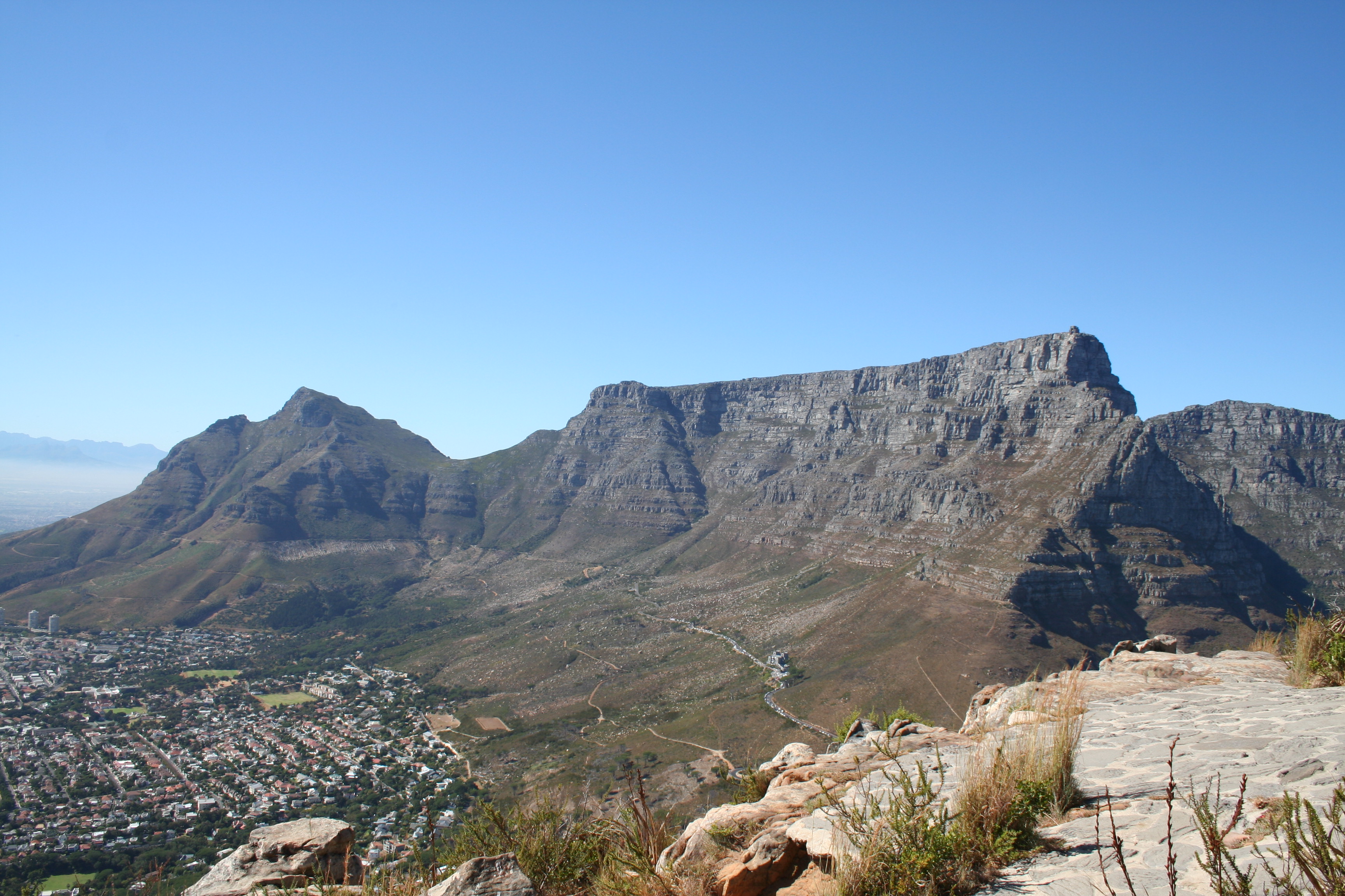 Table mountain from lion's head photo