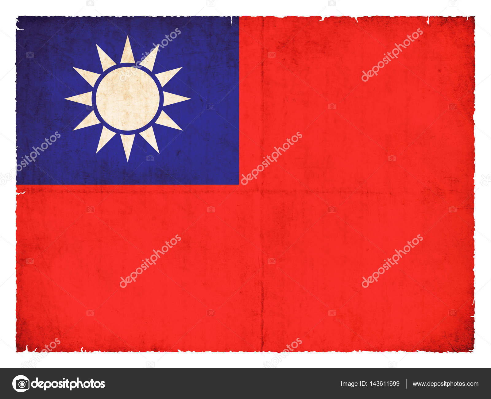 Grunge flag of Taiwan — Stock Photo © cmfotoworks #143611699