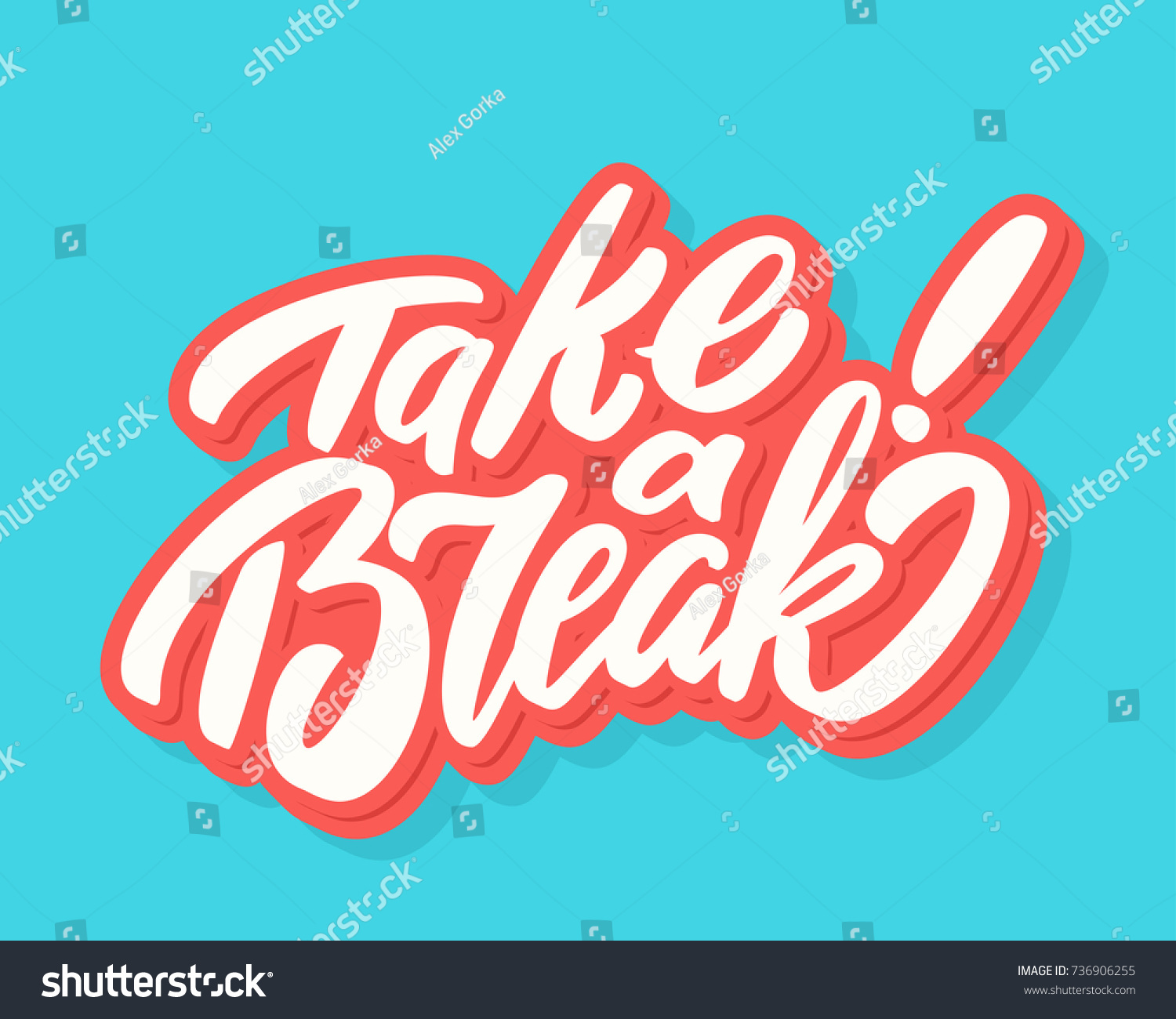 Take Break Stock Vector 736906255 - Shutterstock