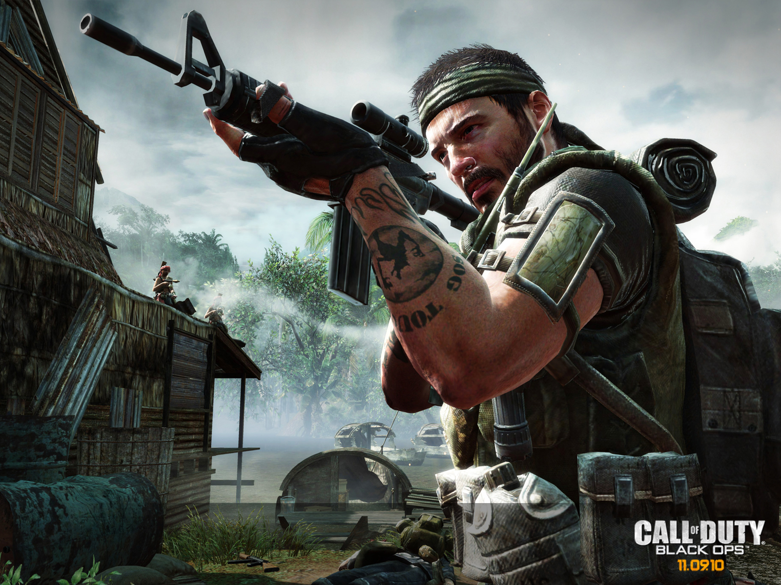 Alex Mason Taking Aim - Call Of Duty Black Ops Wallpaper