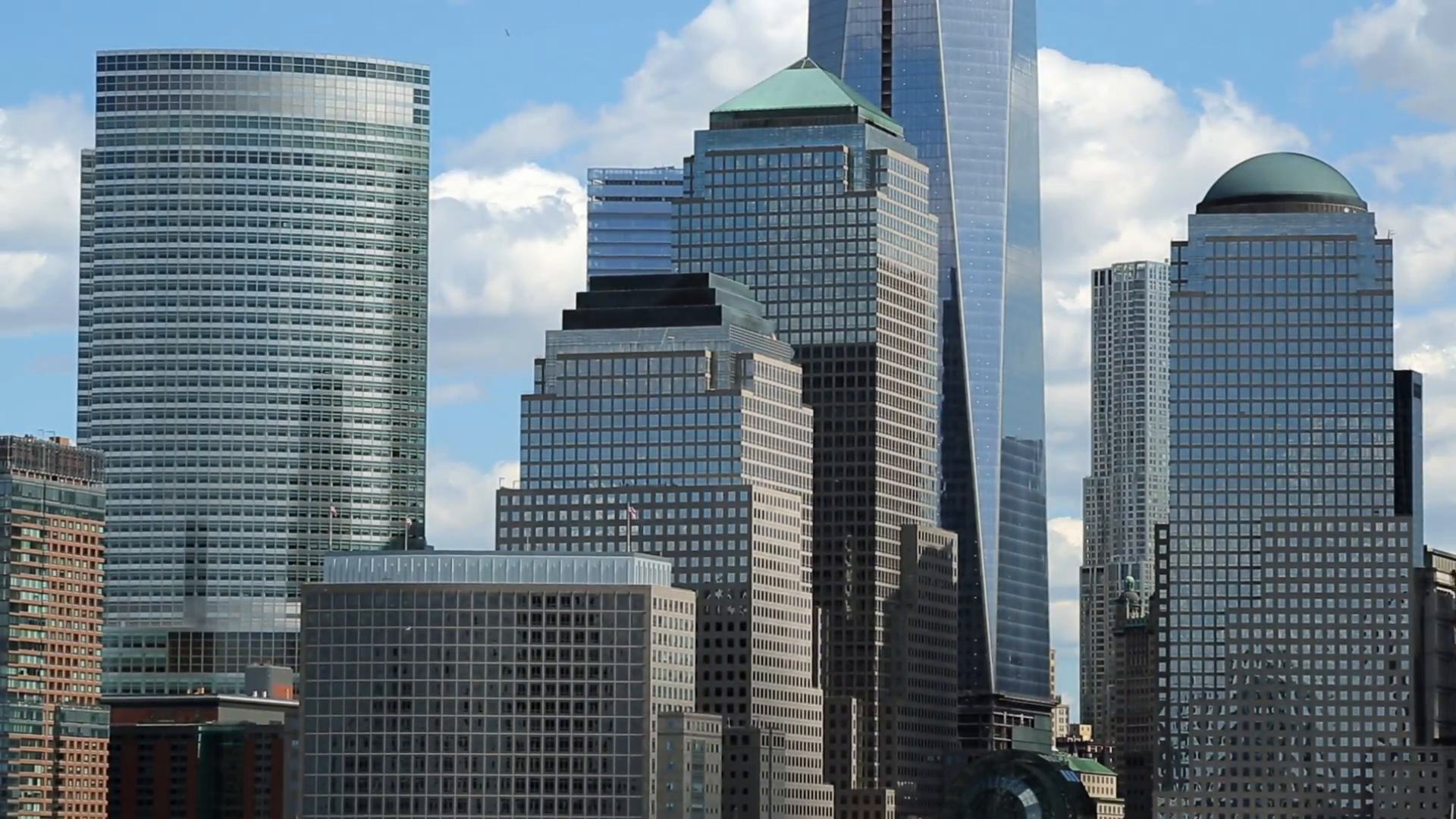 Skyscraper tall office buildings in New York City Stock Video ...