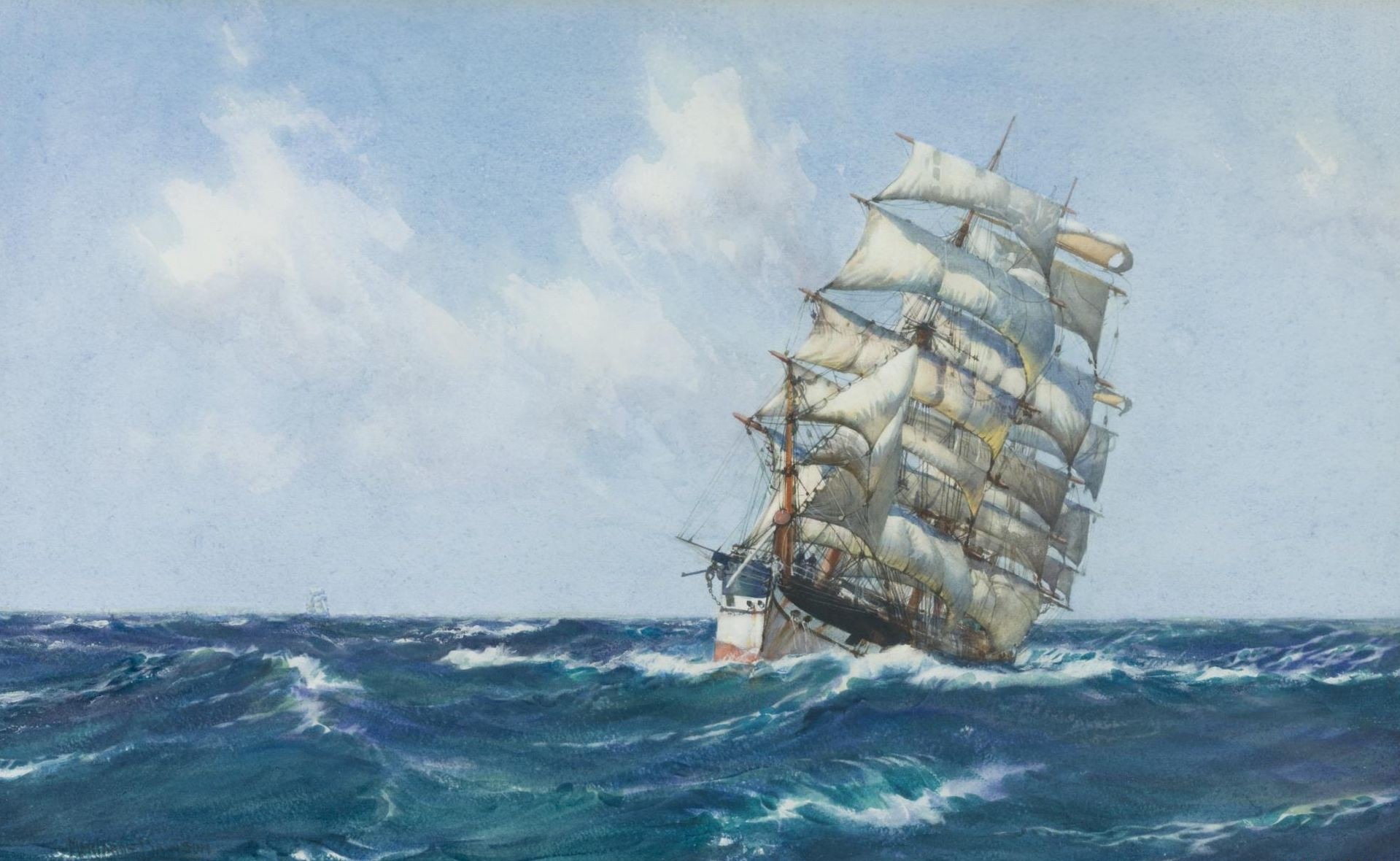 Picture Ships Sailing Painting Art