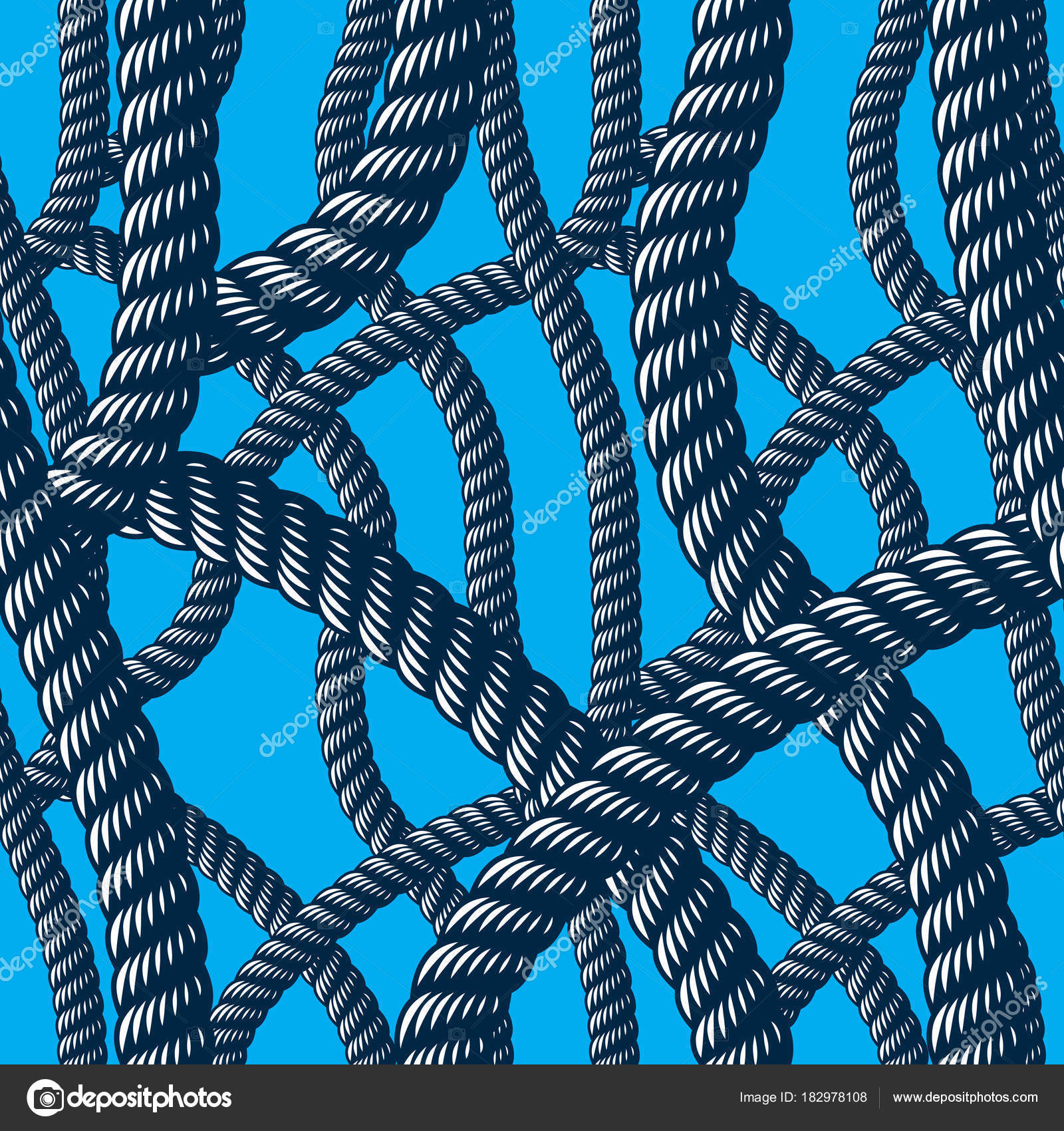 Rope Seamless Pattern Trendy Vector Wallpaper Background Tangled ...