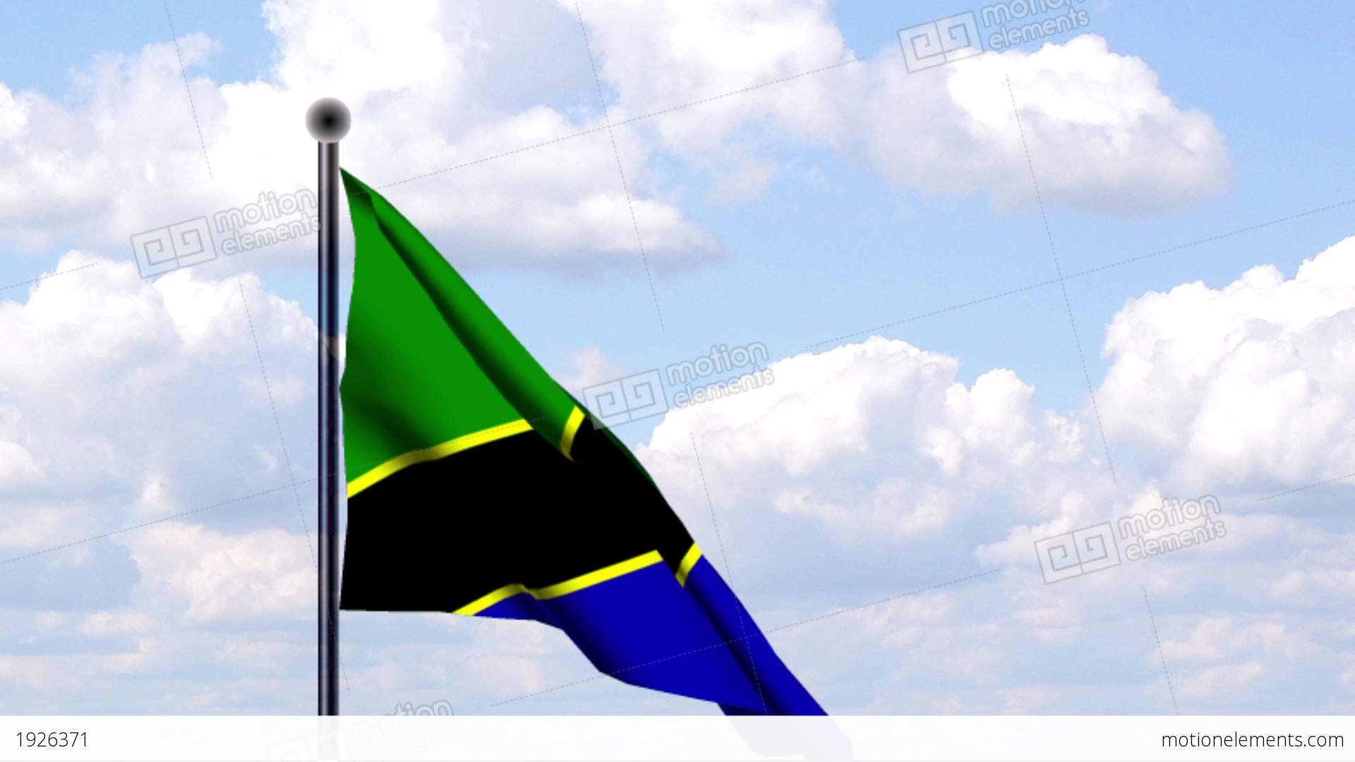 Animated Flag Of Tanzania / Tansania Stock Animation | 1926371