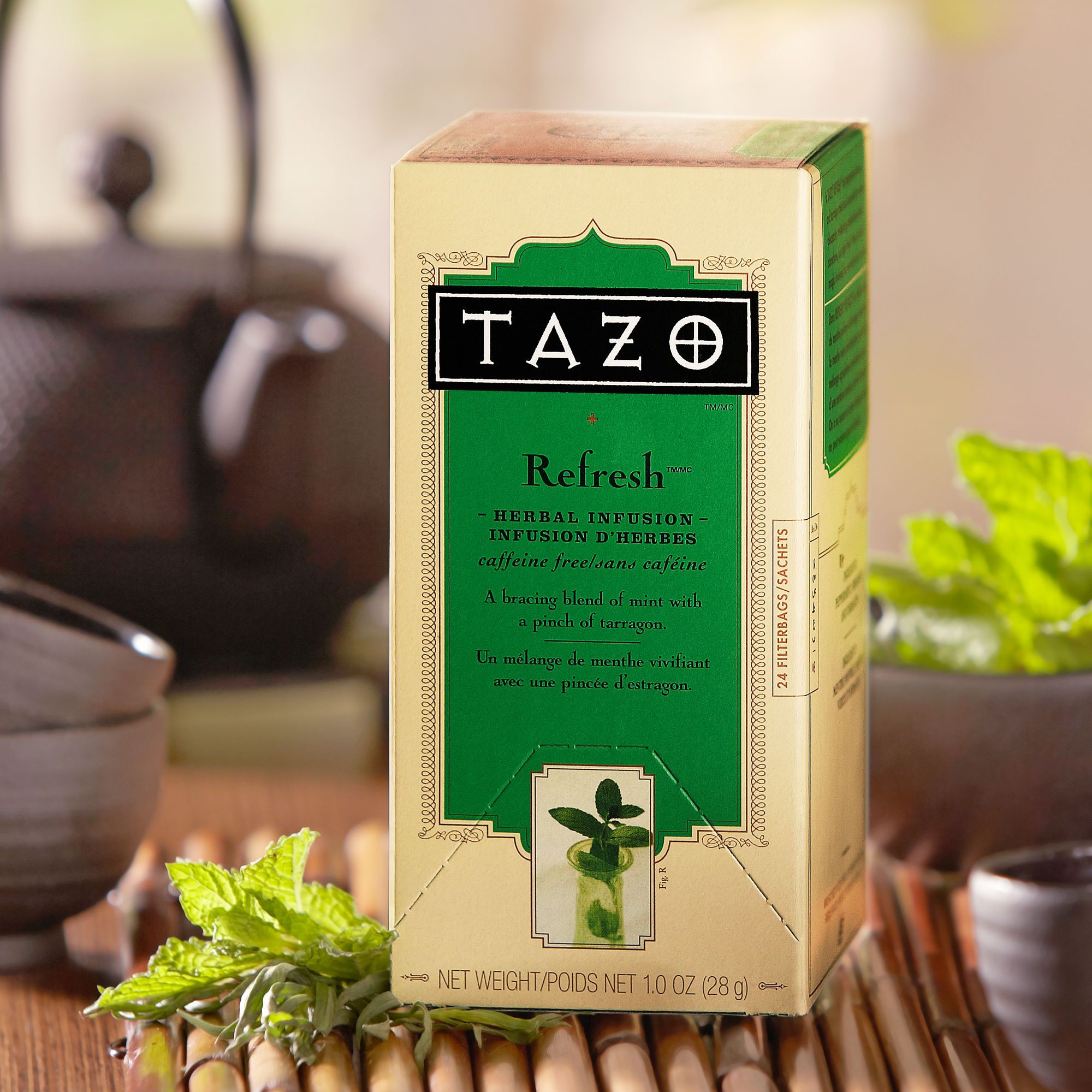 Tazo® Refresh™ Filterbag Tea 5, A bracing blend of mint with a warm ...
