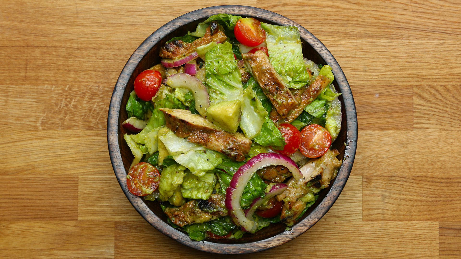 Honey-Lime Chicken And Avocado Salad - YouTube