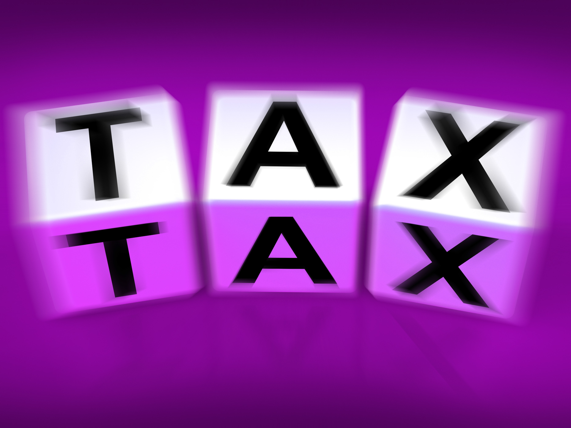 Tax blocks displays taxation and duties to irs photo