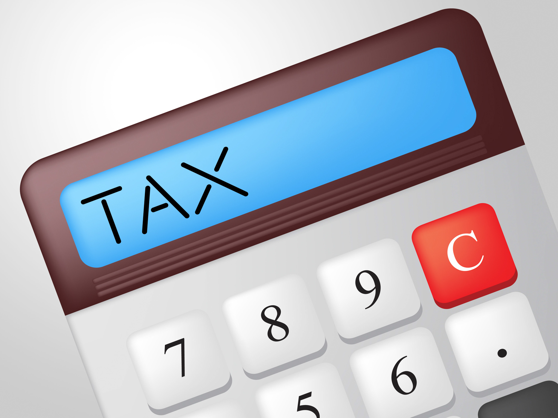 Tax calculator indicates duties calculation and taxation photo