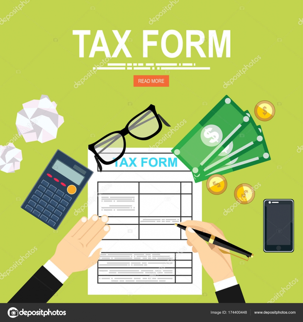 Tax Payment Concept State Taxes Vector Illustration Businessman ...