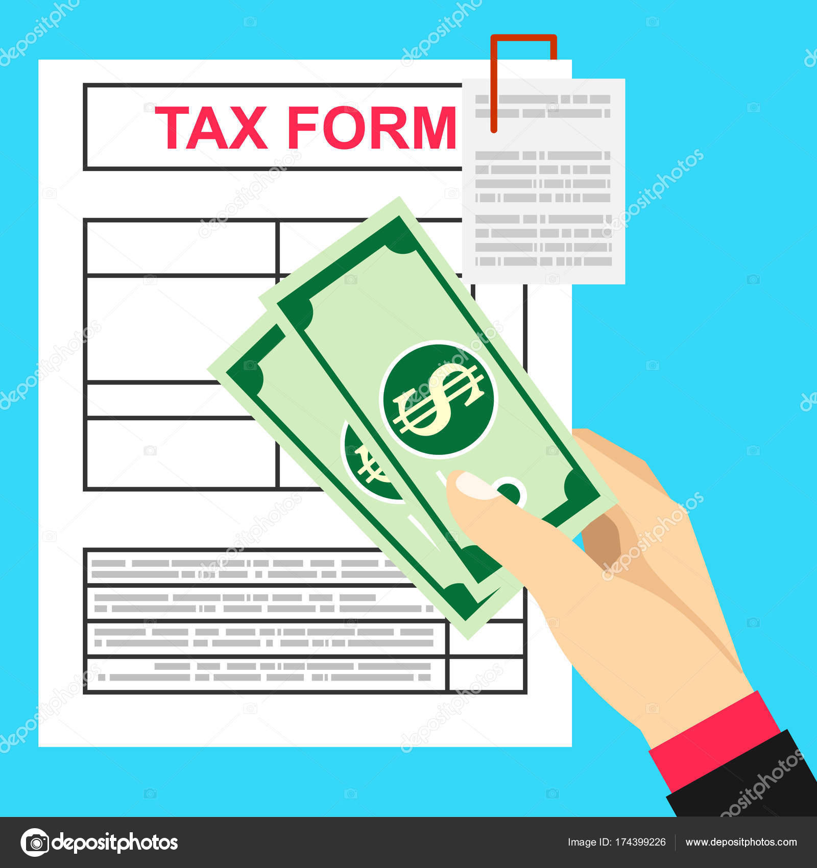 Tax Payment Concept State Taxes Vector Illustration Businessman ...